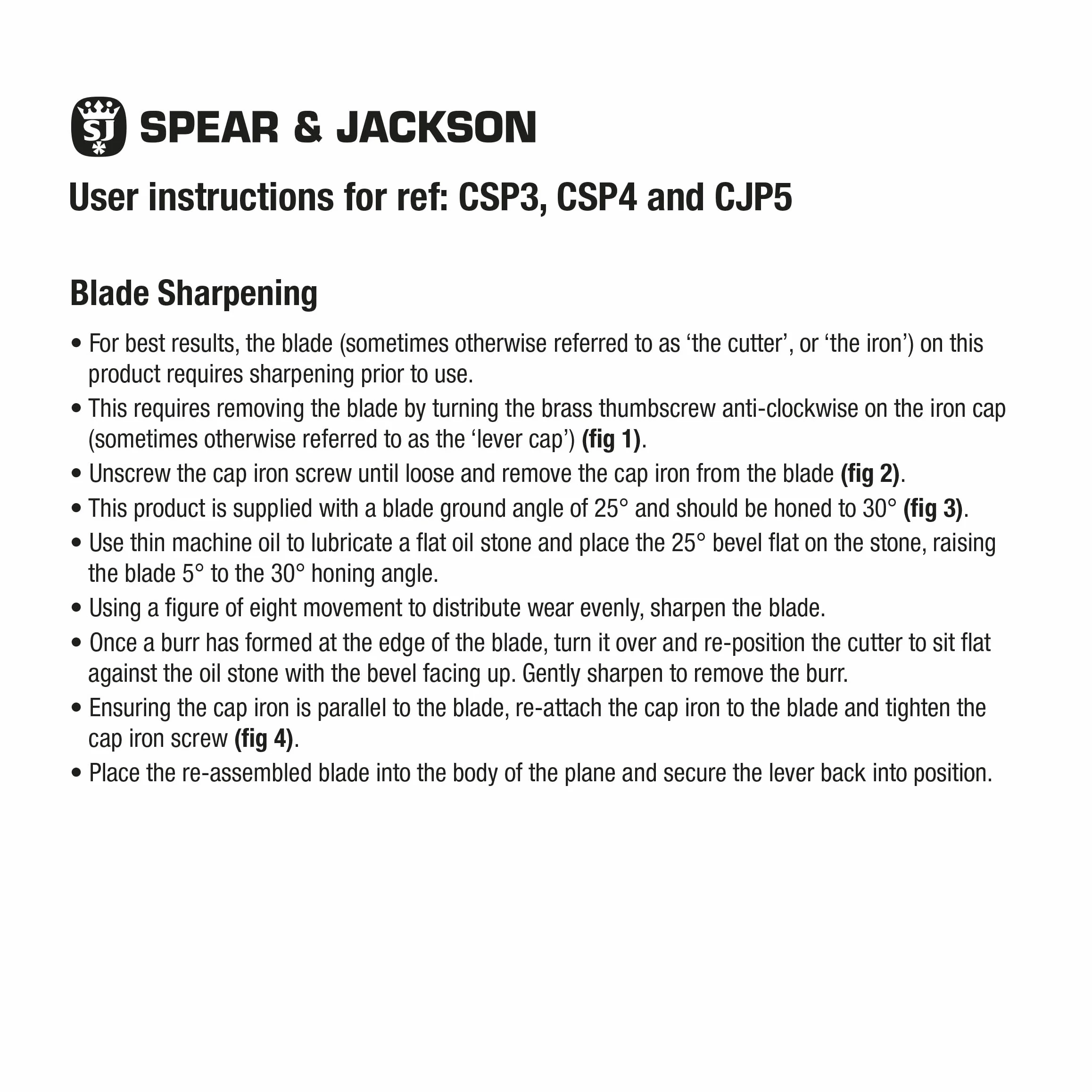 Spear & Jackson CJP5 Cepillo de carpintero No.5