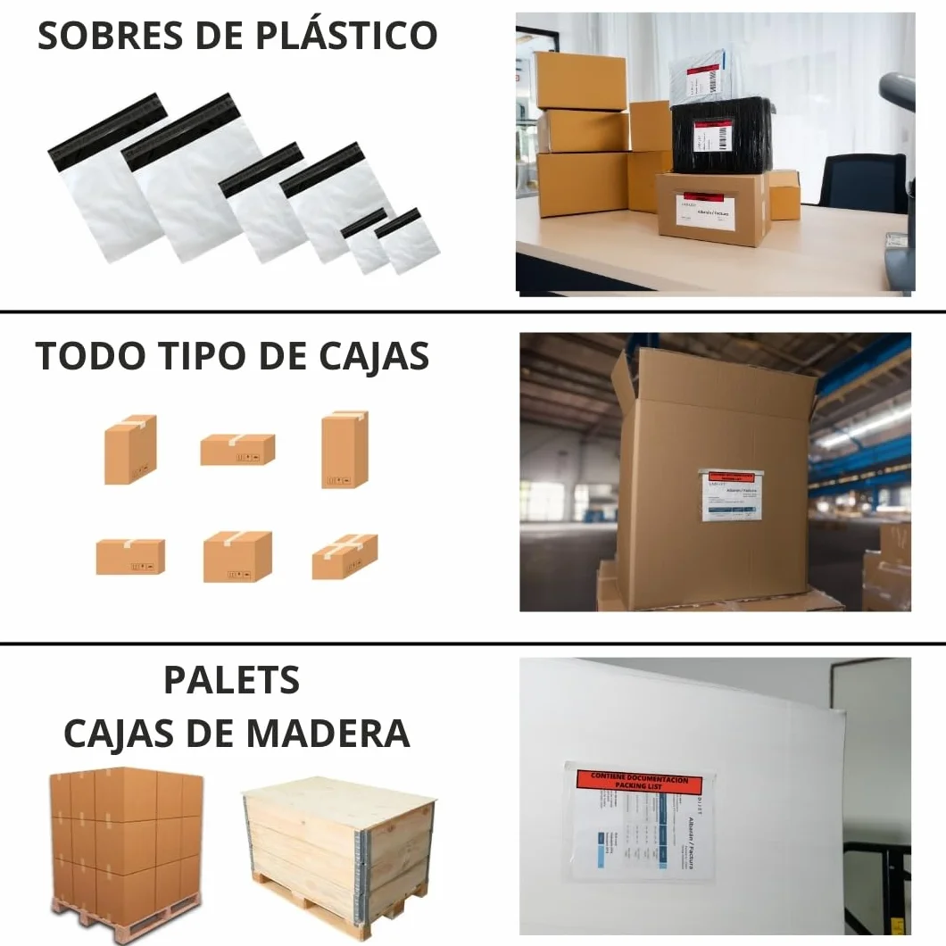 Docufix Sobres Portadocumentos Adhesivos A6 A5 A4 DL Transparente Plástico 100 sztuk