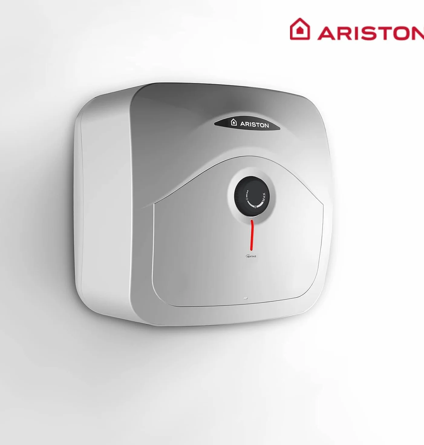 Ariston Andris R - Termo Eléctrico 15 Litros Potente, Calentador de Agua Eléctrico Vertical con Tamaño Reducido 41,8x37,7x35,2 cm, Fabricado para Instalación en España