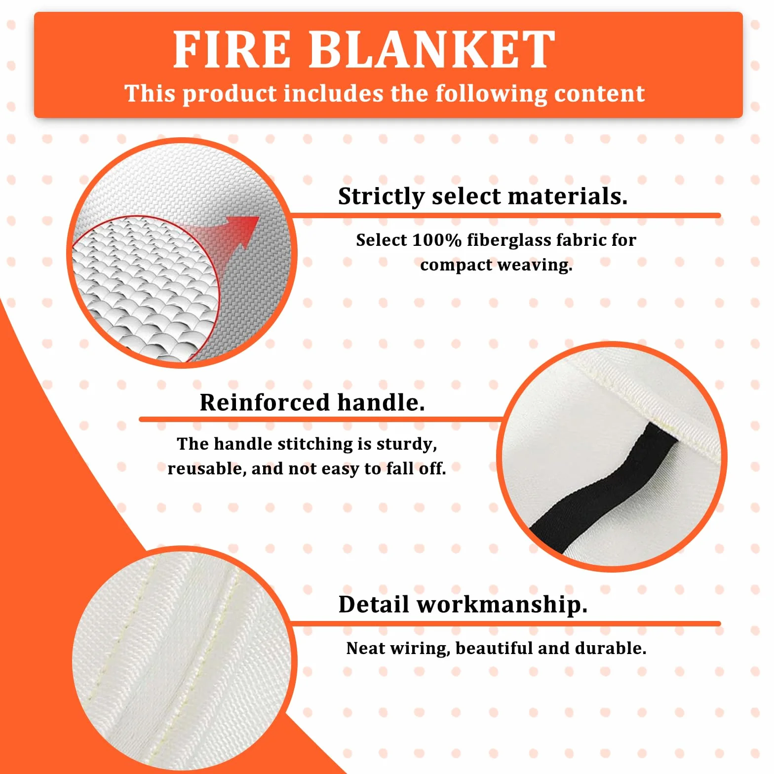 Manta Ignifuga Fibra de Vidrio 1.5x1.5m para Cocina Chimenea Camping