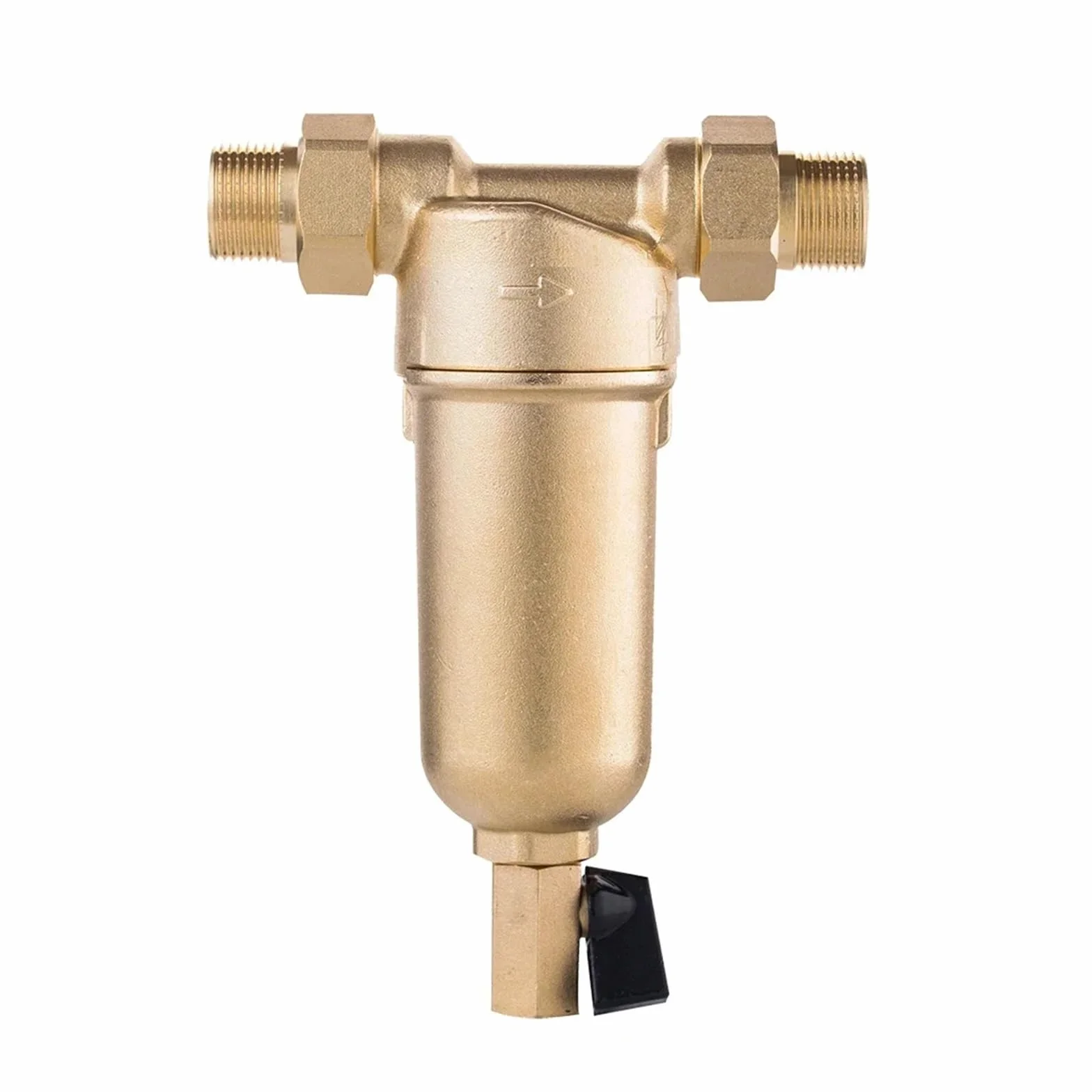 Prefiltro de agua caliente Sistema purificador de latón completo Prefiltro de malla de acero inoxidable con indicador de agua caliente Con función de filtración de alta eficiencia(Whole brass,25MM 0.7