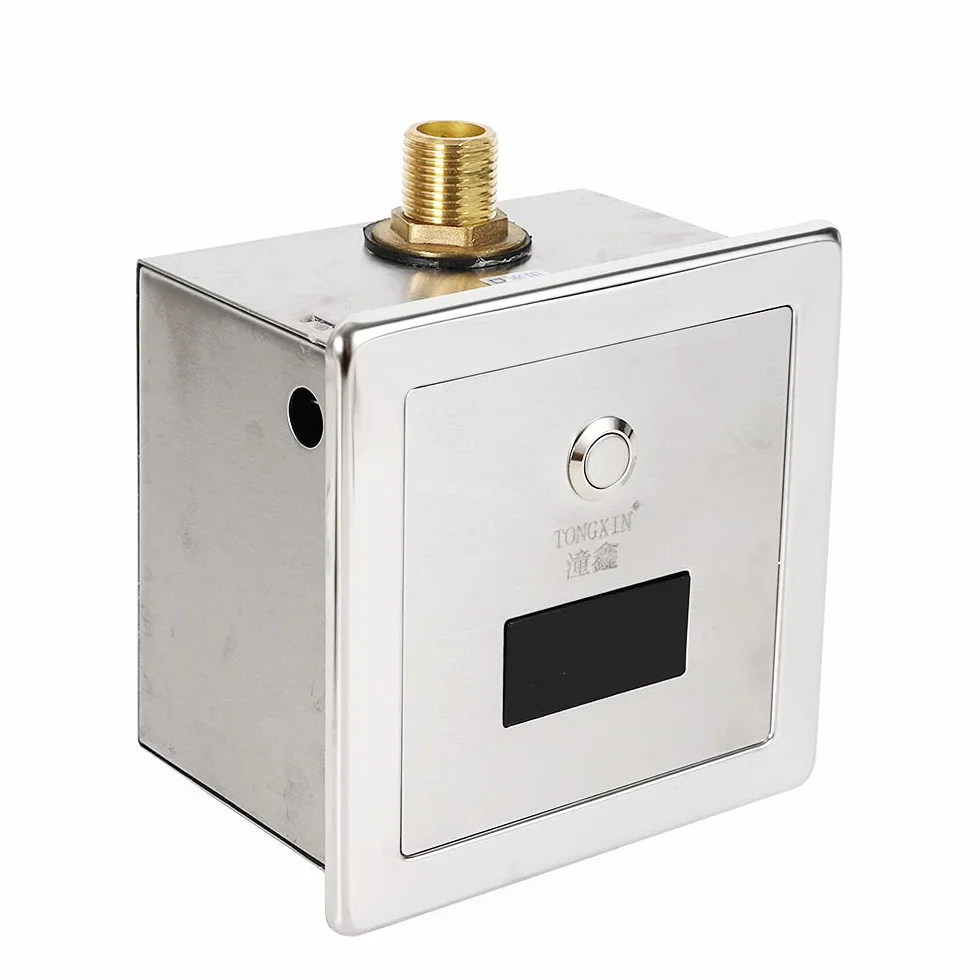 Sensor automático de urinario antisalpicaduras, ambientador de aire para inodoro automático inductivo automático para enjuagar el sensor de inodoro urinario grifos de baño