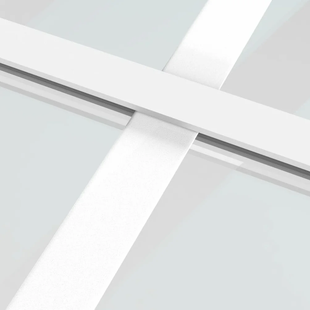Toshilian Puerta Interior Cristal Puerta Puerta Cristal para Cocina Cuarto de Baño Blanco, 83x201,5 cm, Vidrio ESG y Aluminio