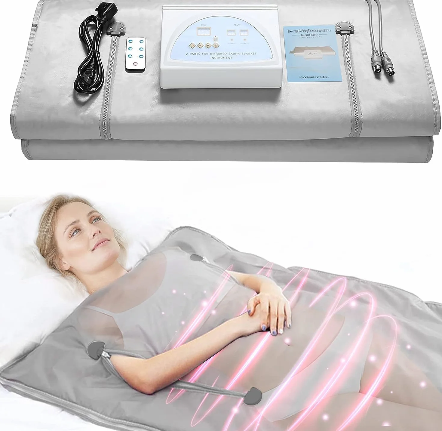 Sauna Manta,Sauna portátil de infrarrojos lejanos para la desintoxicación del hogar Calme su cuerpo y mente