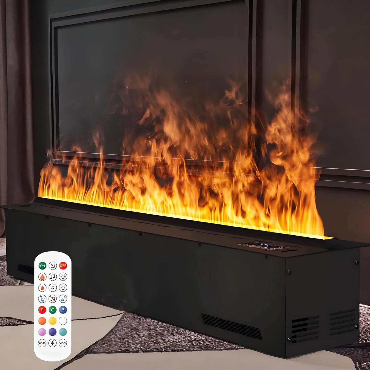 Chimenea De Vapor De Agua, Fuego Eléctrico Inteligente De Control Remoto, Chimenea Eléctrica