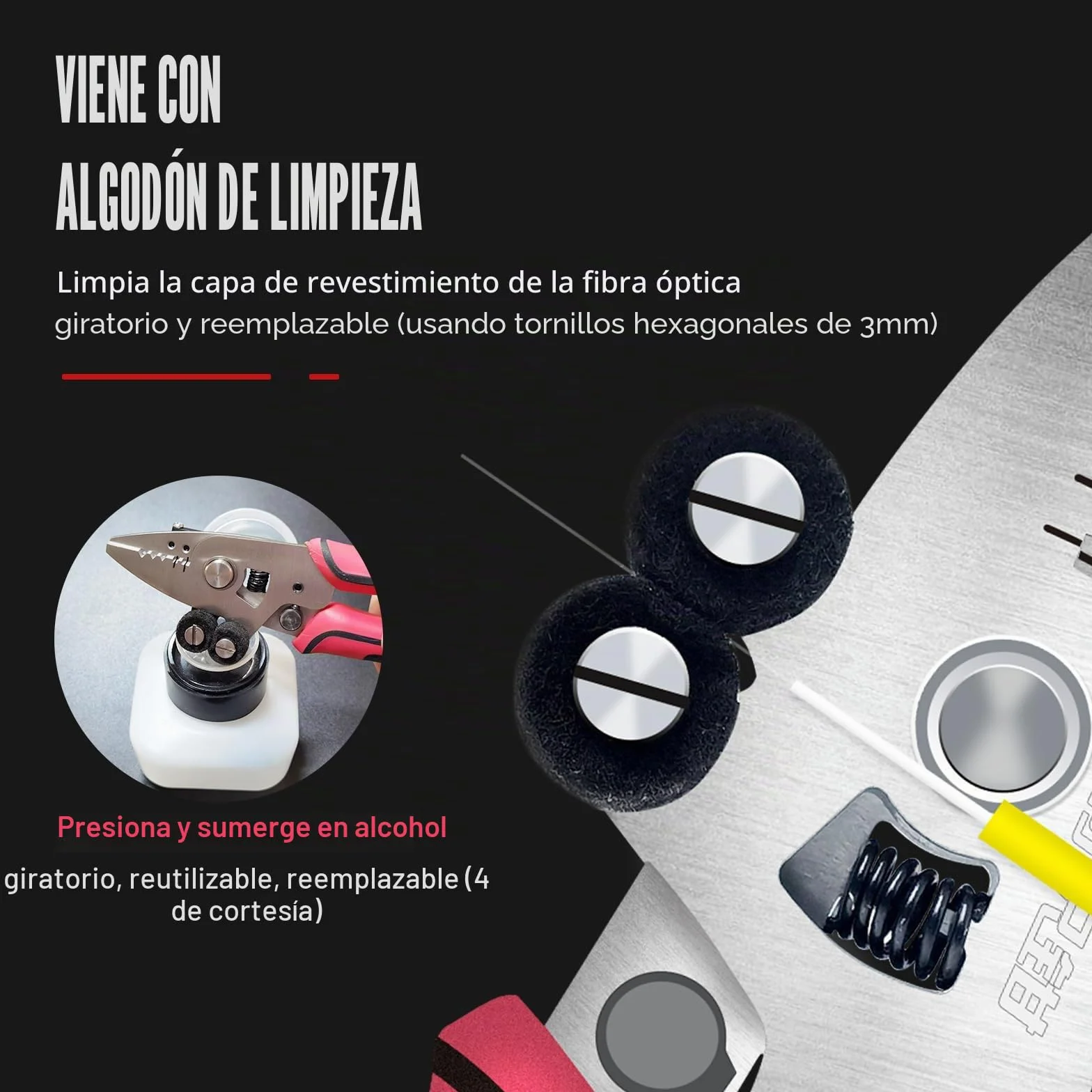Signal fire Pelacables de fibra óptica, 8 en 1 pelacables para fibra óptica, alicates cortadores Herramientas para electricistas para pelacables, pelacables para cables de fibra