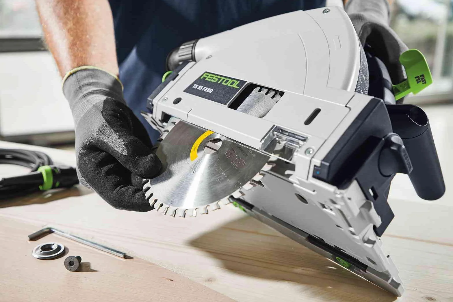 Festool Sierra de inmersión TS 55 F-Plus Master Edition (con hojas de sierra, astillas, ventana de visualización, llave Allen) en Systainer