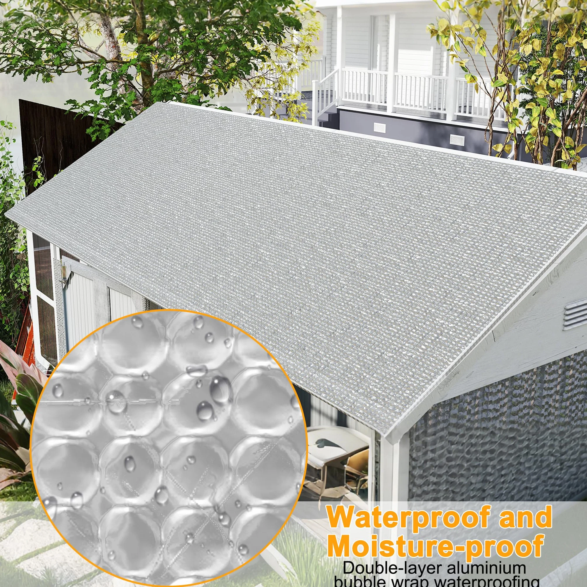 FIVMEN Lámina aislante de 1 x 30 m, lámina reflectante para calefacción, 3-4 mm, doble aluminio, lámina aislante reflectante para radiadores, suelo, pared, techo, ventana