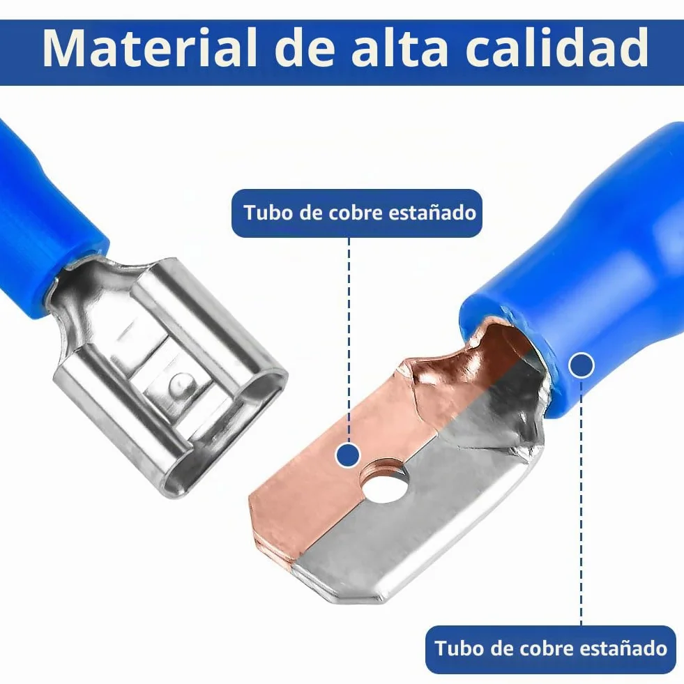 Terminales Eléctricos 300 Piezas 18 Tipos 0.5-16 mm² Aislados Caja Engarzar
