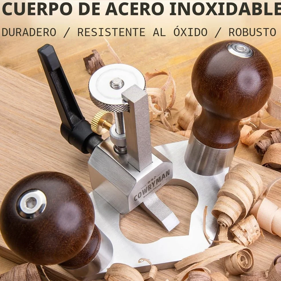042 Cepillo Acanalador Manual Herramienta de Carpintería de Precisión con Tope de Profundidad para Corte Detallado de Esquinas y Ranuras de Ensamble Dado