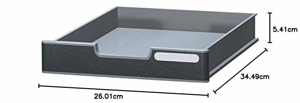 Exacompta Modulodoc Ecoblack Cajón con frontal y porta-etiqueta 56 mm Negro