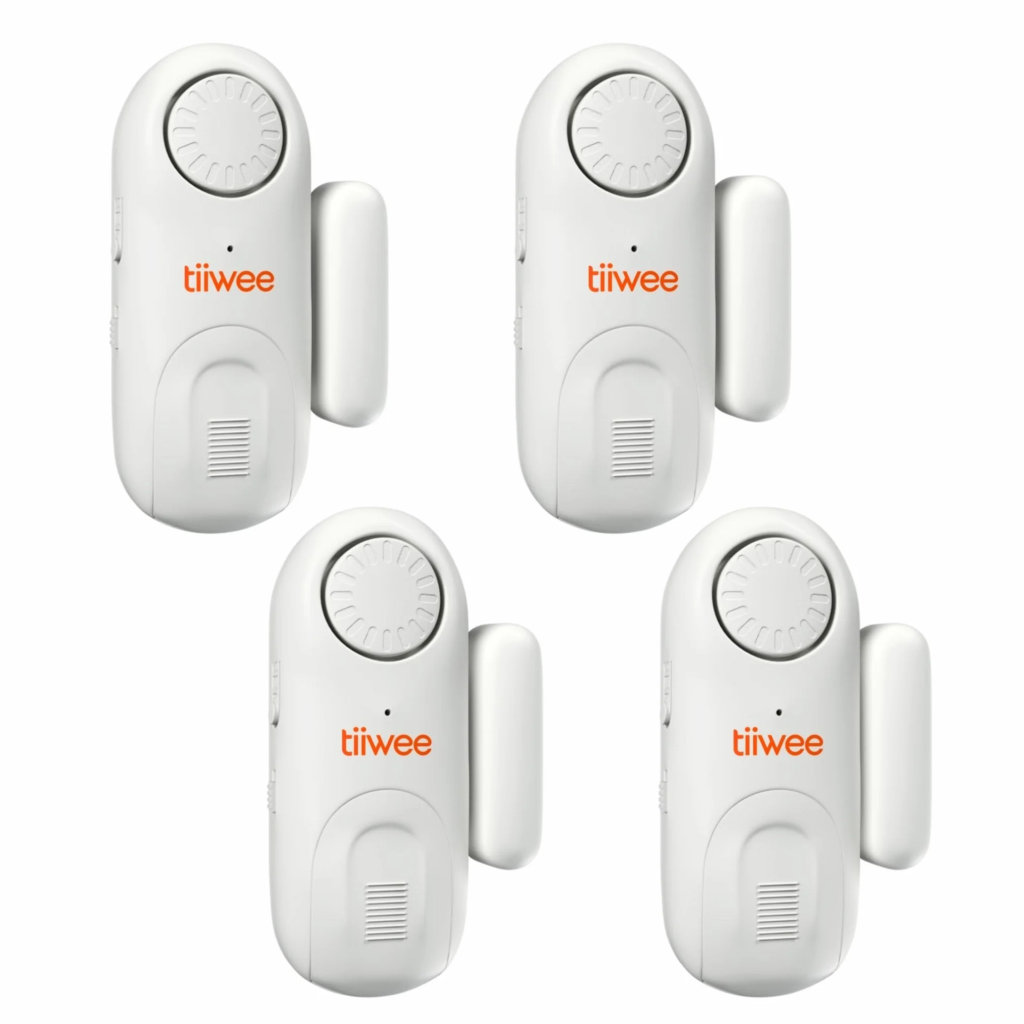 tiiwee Alarma para Puerta y Ventana 120 dB | Sensor Magnético, Pack de 4