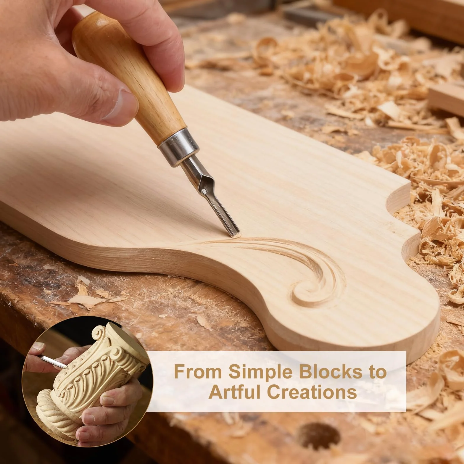 VOSSOT Linoleum Set 14 Cutter Herramientas para Tallar Madera Plancha de Linóleo para Grabado