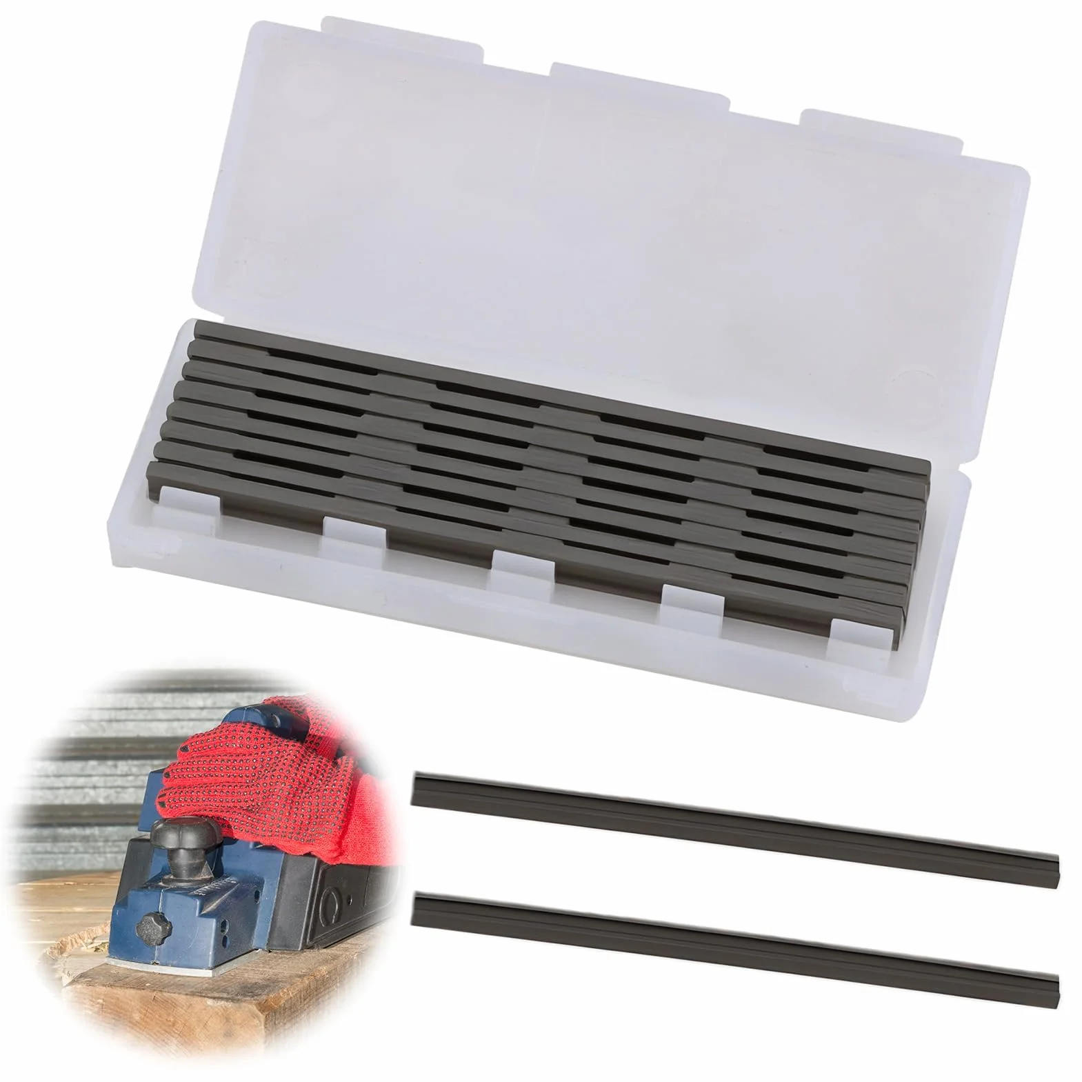 MAKlTA Hojas de Cepillo HSS 82mm Reversibles, 82x5.5x1.2mm para Cepillo Eléctrico
