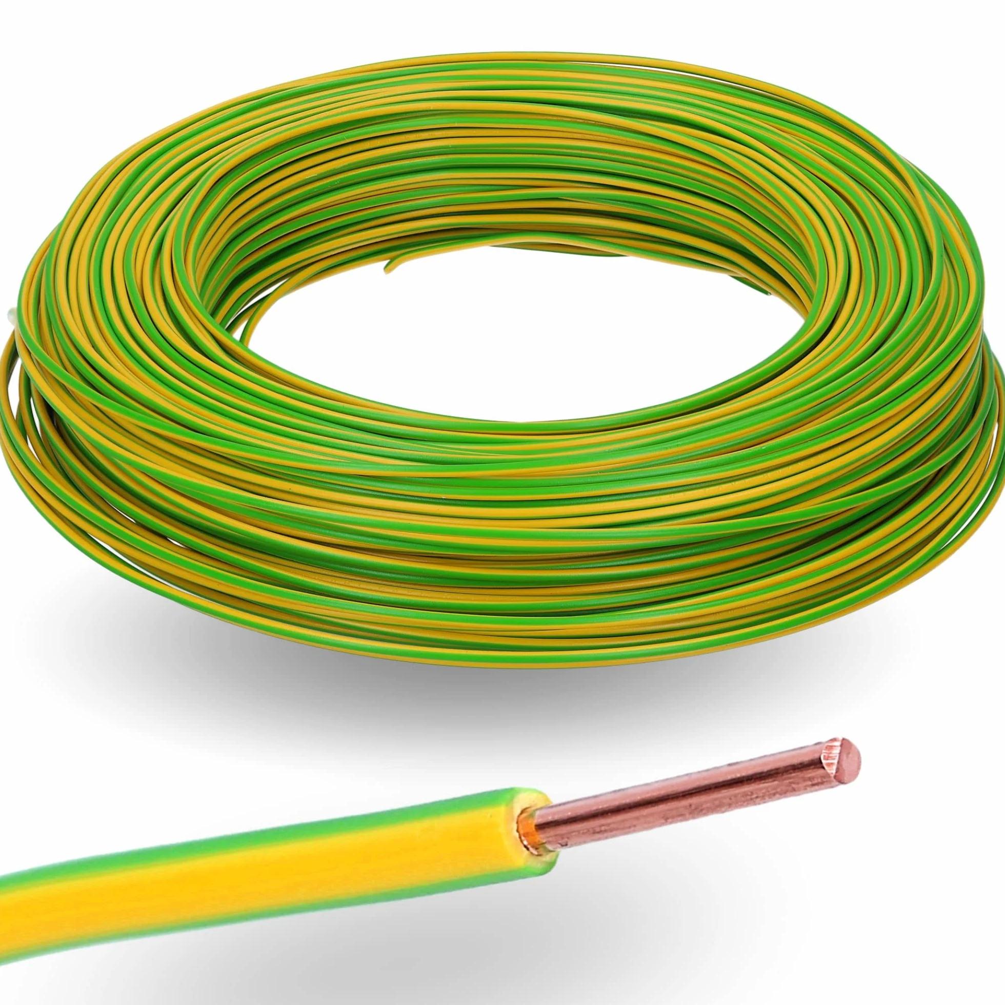 Lapp 100m H07V-U 1,5mm² Cable Unipolar Rígido de PVC Verde-Amarillo