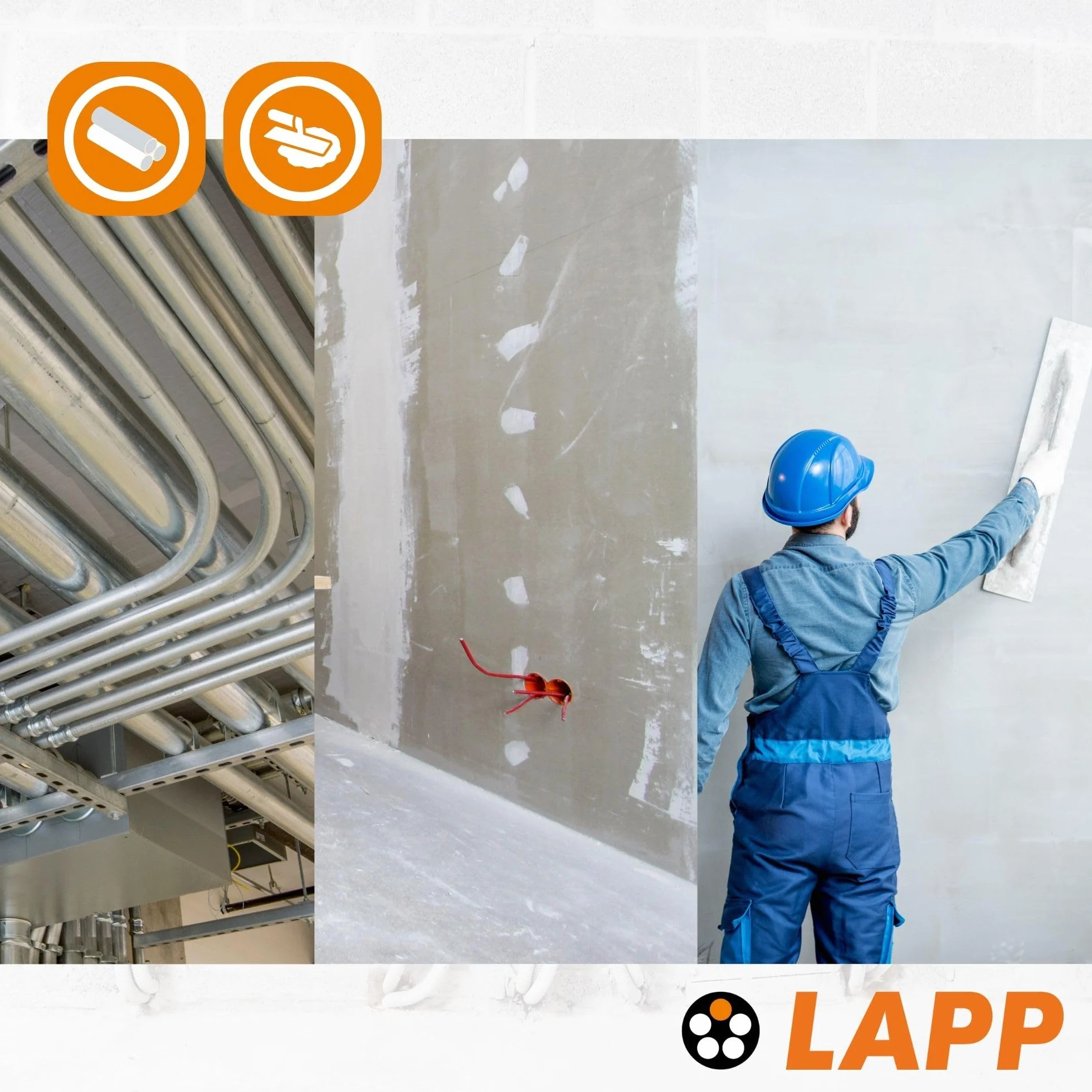 Lapp 5 m Cable H07V-K 16 mm² Marrón - Cable de Cableado Flexible de PVC | Hilo de cobre clase 5 para armarios eléctricos y máquinas. Cable trenzado monoconductor para instalación en seco.