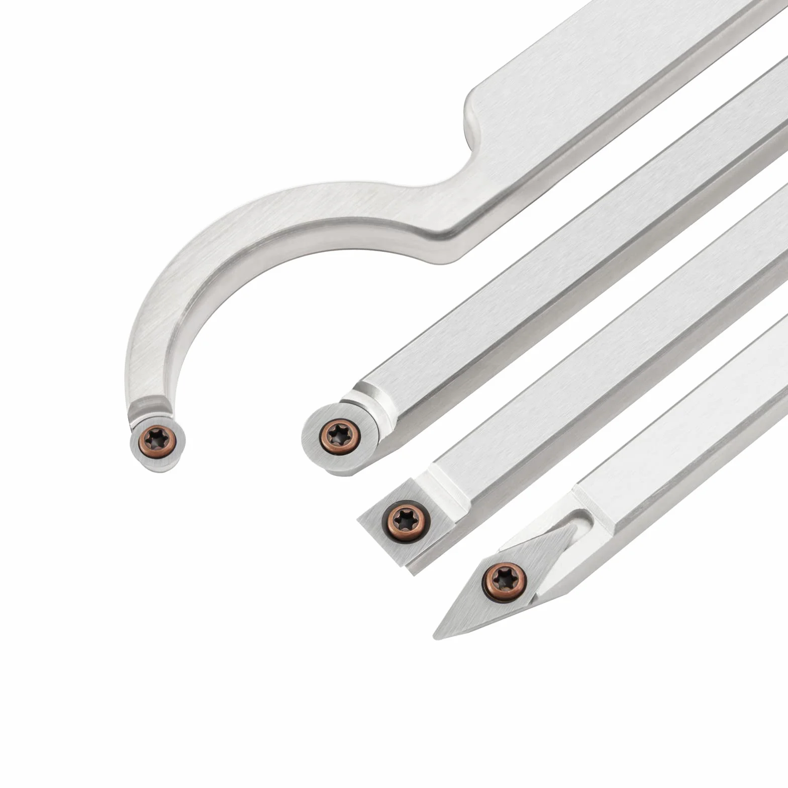 Cortador de metal duro para torno, placas reversibles de carburo de tungsteno, 8 piezas