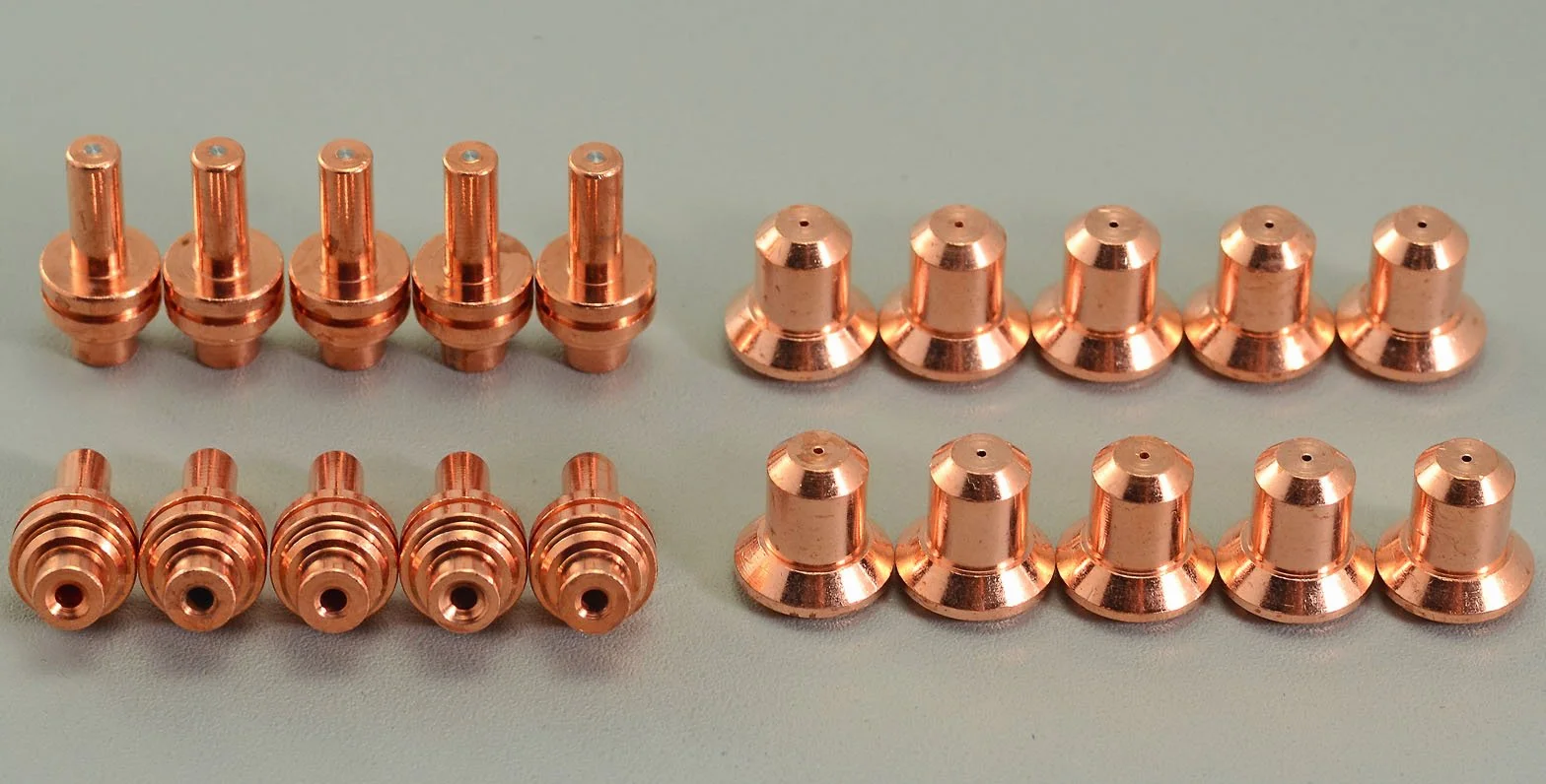 RIVERWELD Electrodo de plasma extendido 020382 boquilla de plasma extendida de 0,9 mm 120504 25A compatible con PMax 350/380 PAC110 20 unidades