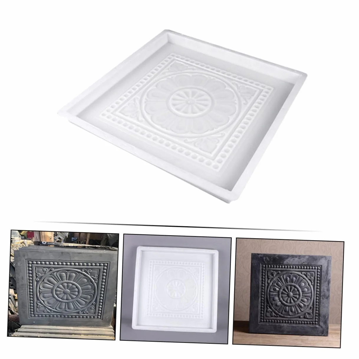 Bloques al Patios para Libre y Aire Fácil Rápida Molde de Estilo Antiguo Blanco, Plástico Resistente, Construcción