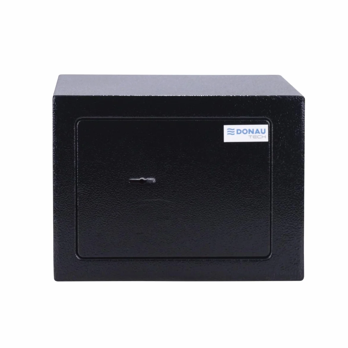 Caja fuerte para muebles DONAU TECH, 4,6 L / 23 x 17 x 17 cm/Caja fuerte para suelo o pared, incluye 2 llaves/Color negro