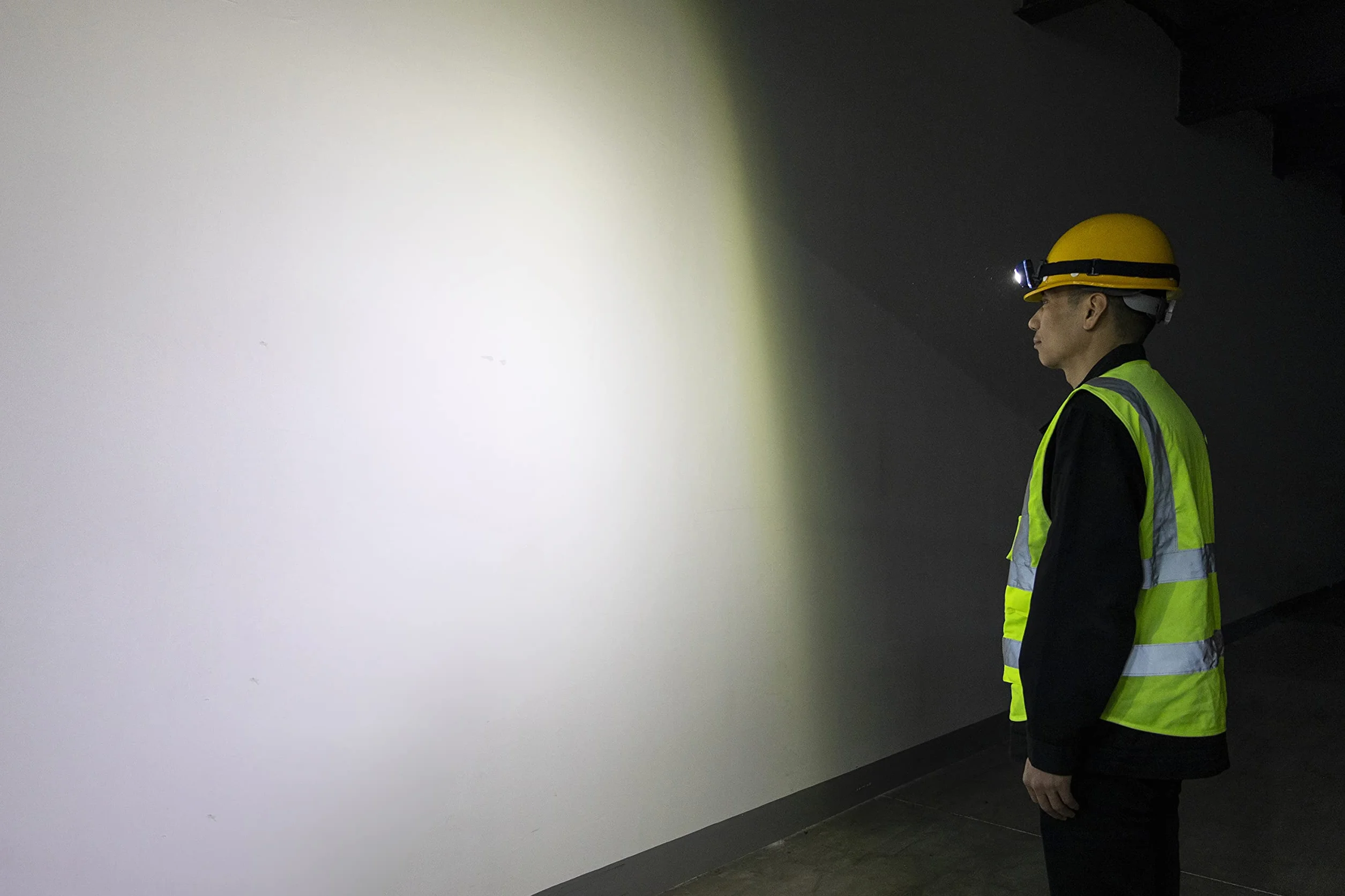 Ryme Automotive - Lámpara frontal LED de inspección MINER 2-400 Lúmenes con Sensor de Movimiento, Linterna de cabeza para Taller y para Actividades de tiempo libre, 2 Modos de iluminación