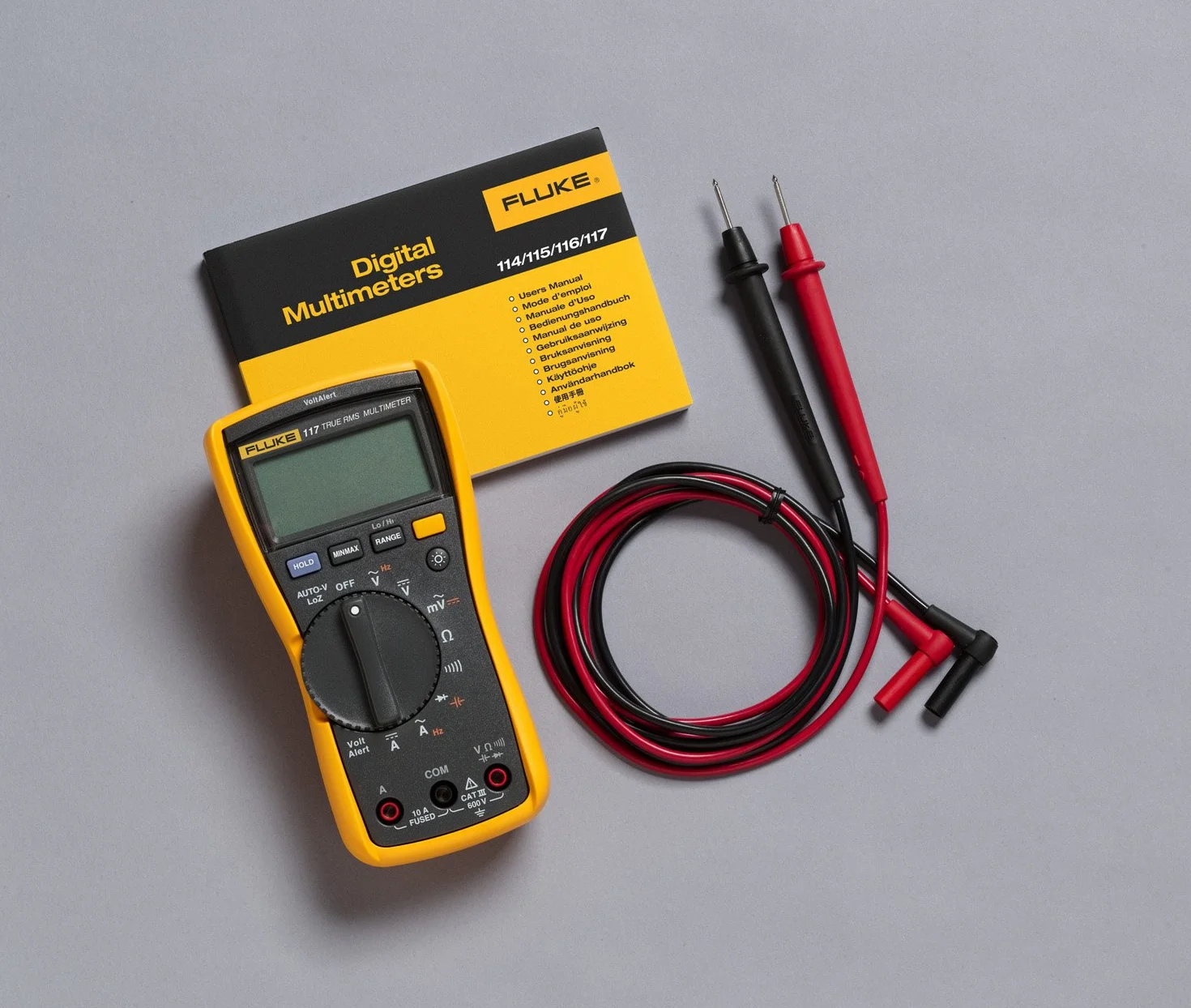 Multímetro digital para electricistas Fluke 117 con detector de voltaje sin contacto