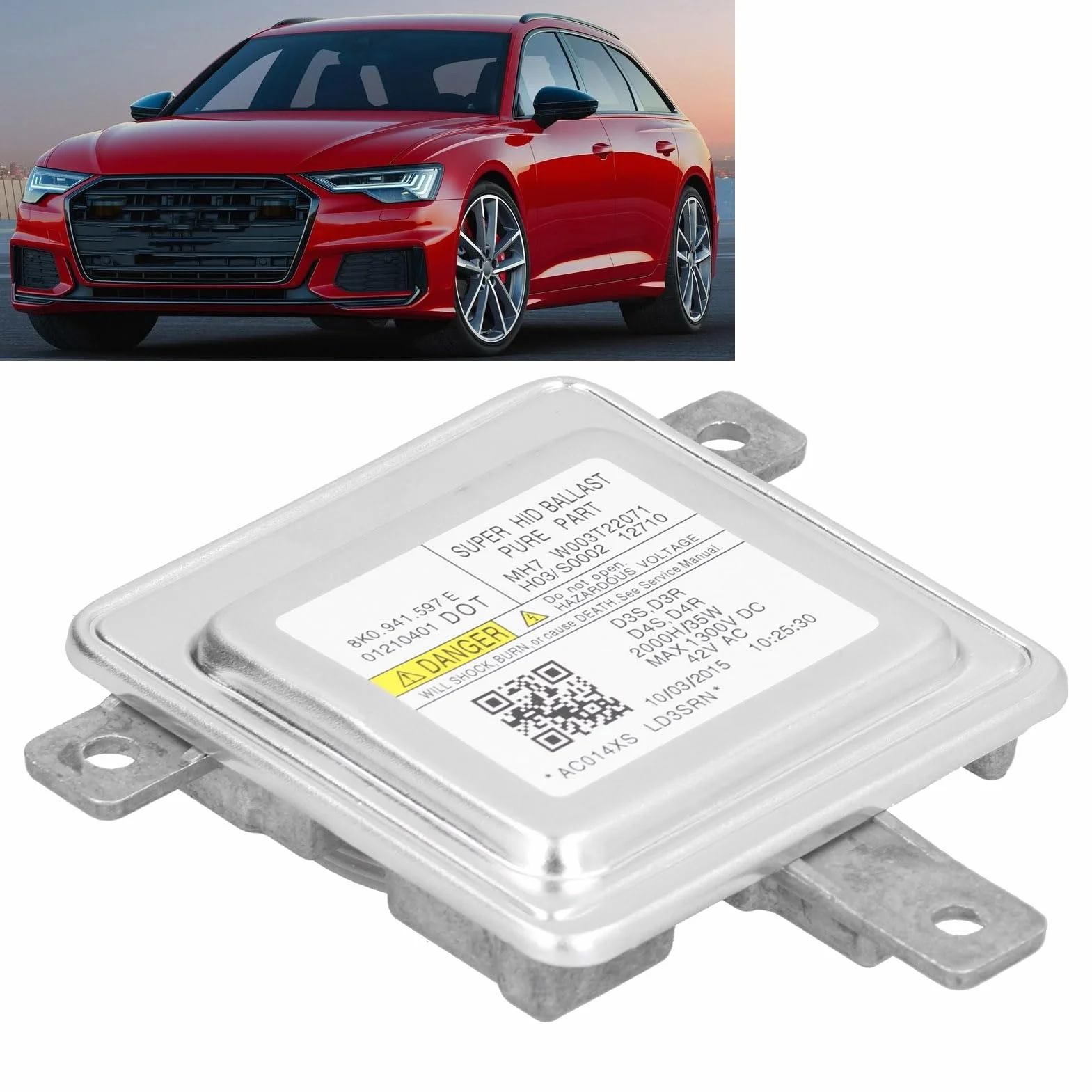 Balasto Xenón, Compacto y Estable, Regulador Voltaje D3S D4S, Módulo Faros Delanteros Coches Camionetas, for Conductores Seguridad Noche Carretera Repuestos