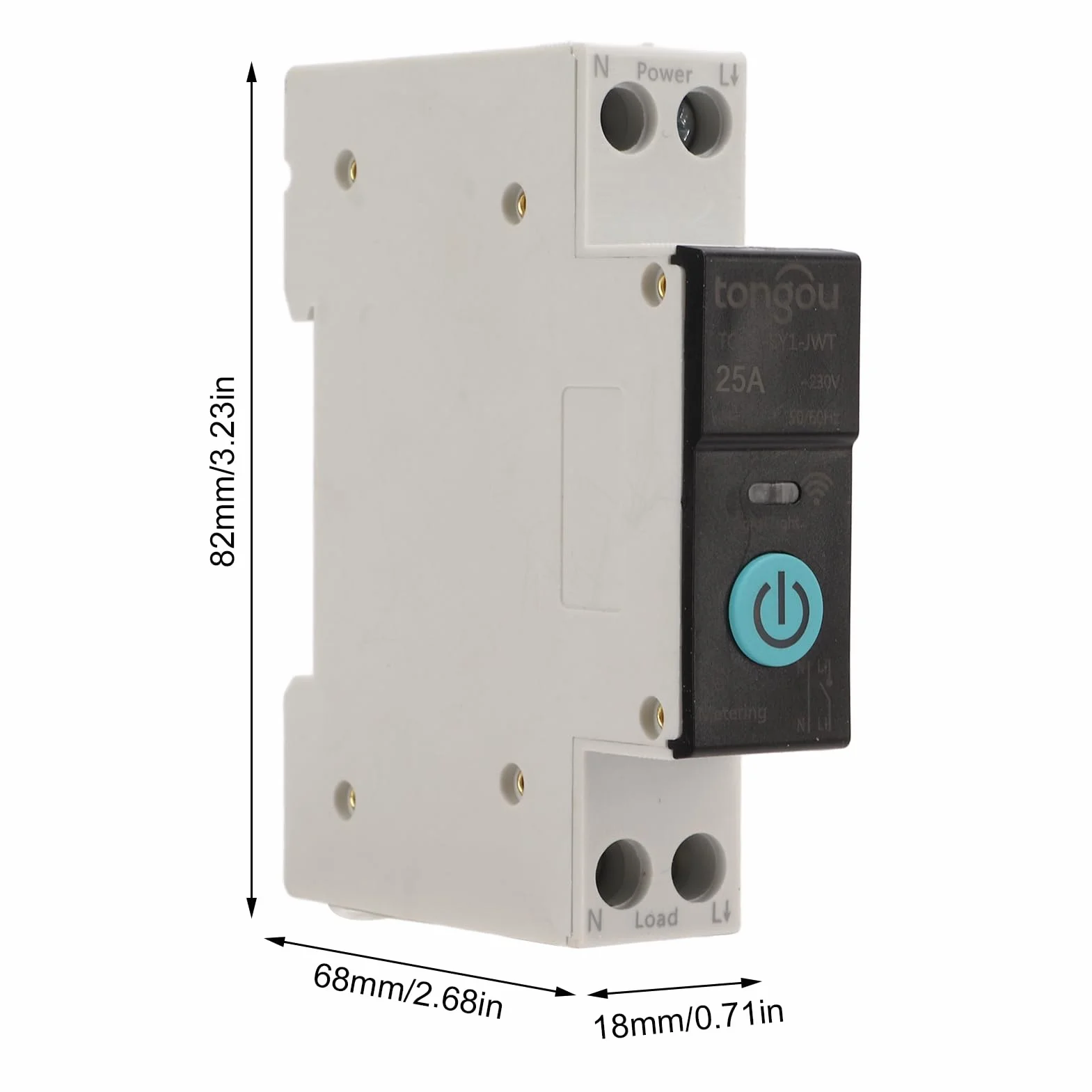 Interruptor Automático WIFI, Interruptor WIFI Inteligente Disyuntores, Domésticos Control Remoto de Teléfono Móvil, 3 Modos de Temporización, para Electrodomésticos (25A)
