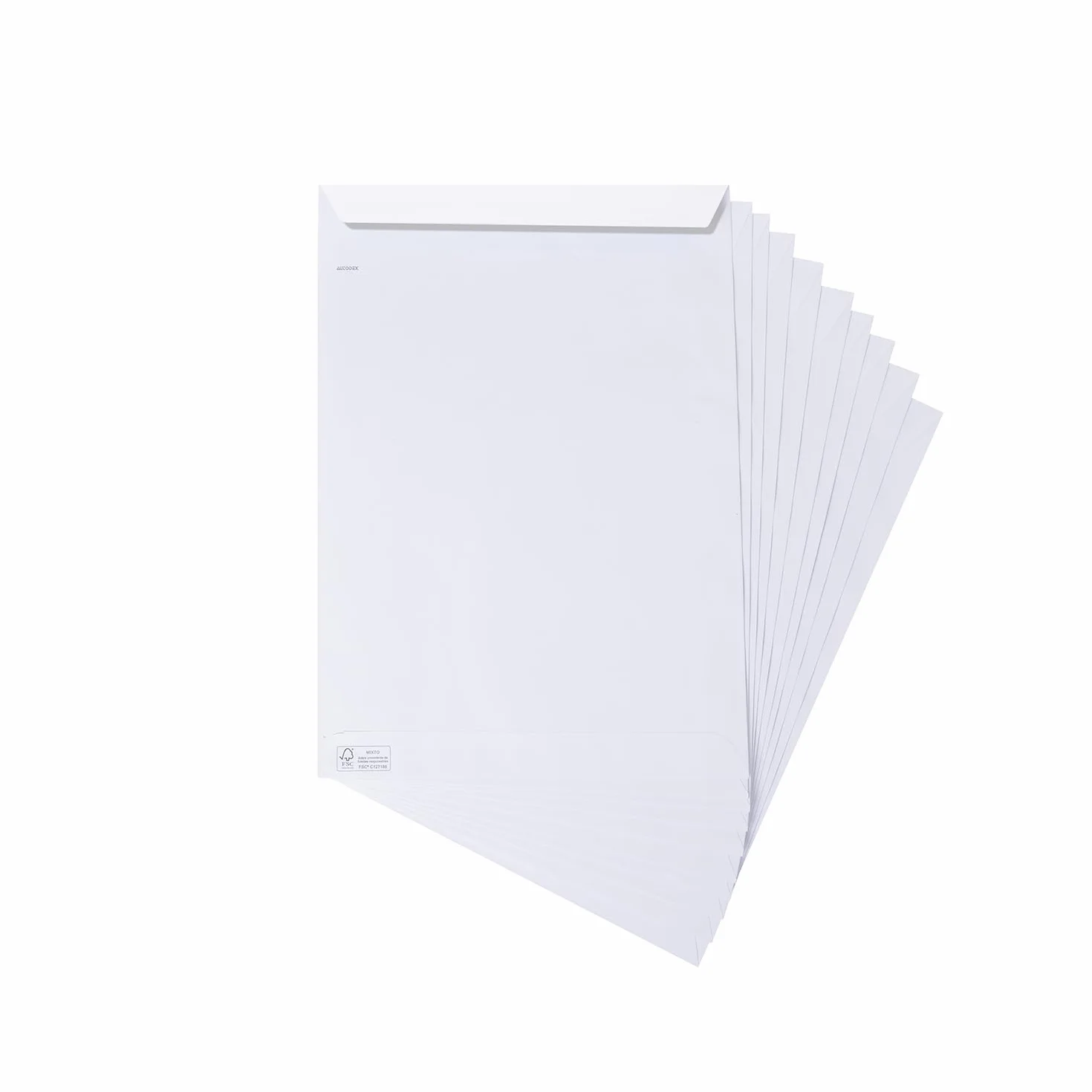 Unipapel - Sobres Papel Blancos 100g, 229x324mm, 50 Unidades, Tipo Bolsa, Tira Autoadhesiva Silicona Autodesk, Apertura Superior, FSC, Documentos A4 Sin Pliegues