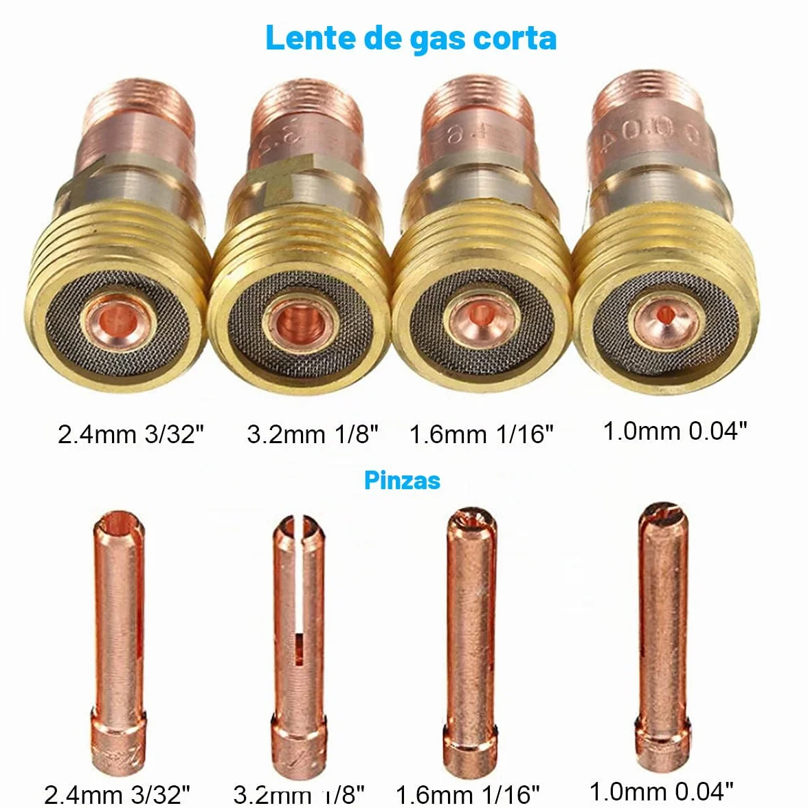 51 Uds antorcha de Soldadura para TIG Lente de Gas rechoncho # 10 Kit de Copa de Vidrio, Boquilla de alúmina 10 Uds para WP-17/18/26