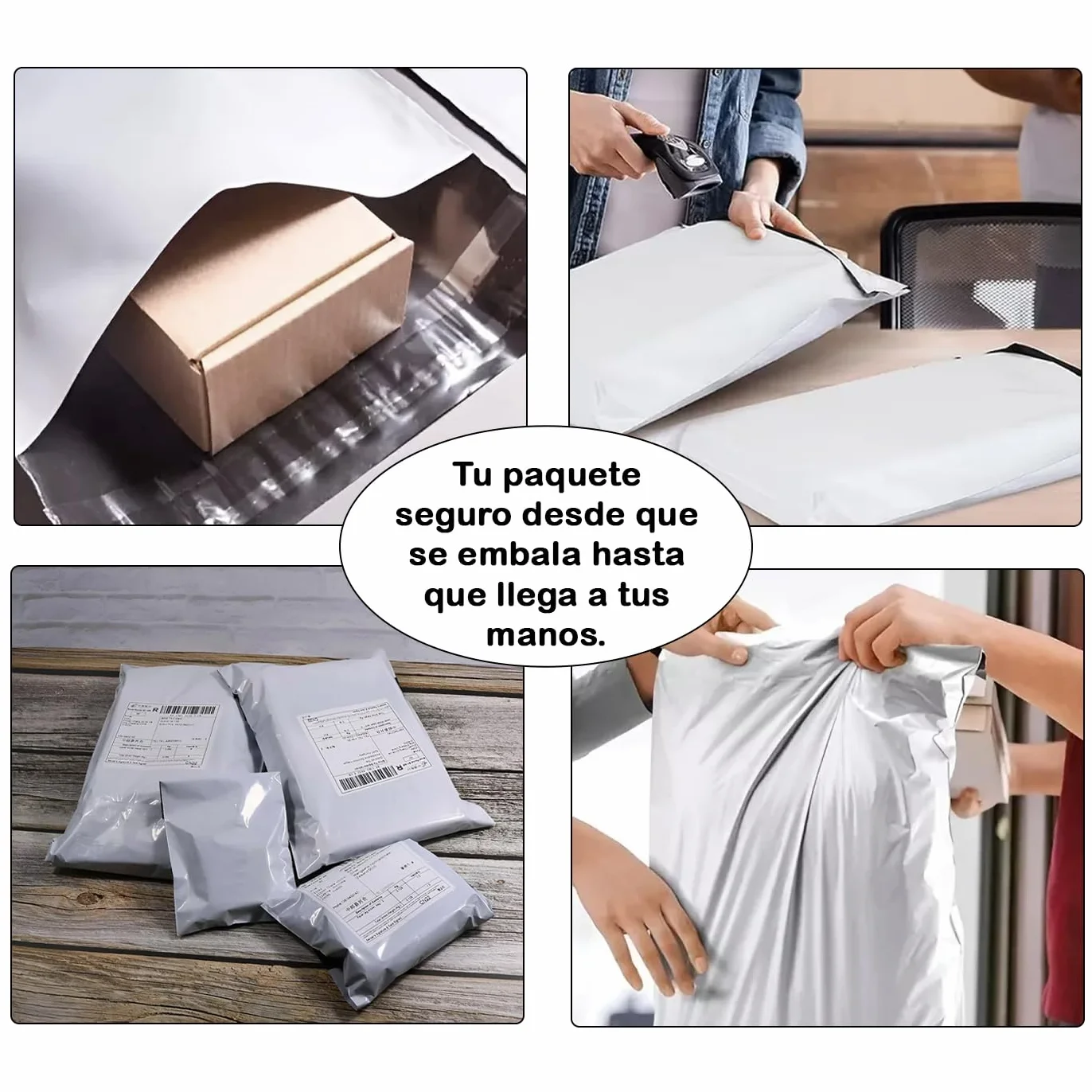 MERCURY TEXTIL Bolsas para Envios Paquetes 35x45CM 100PCS Autoadhesivas Impermeables
