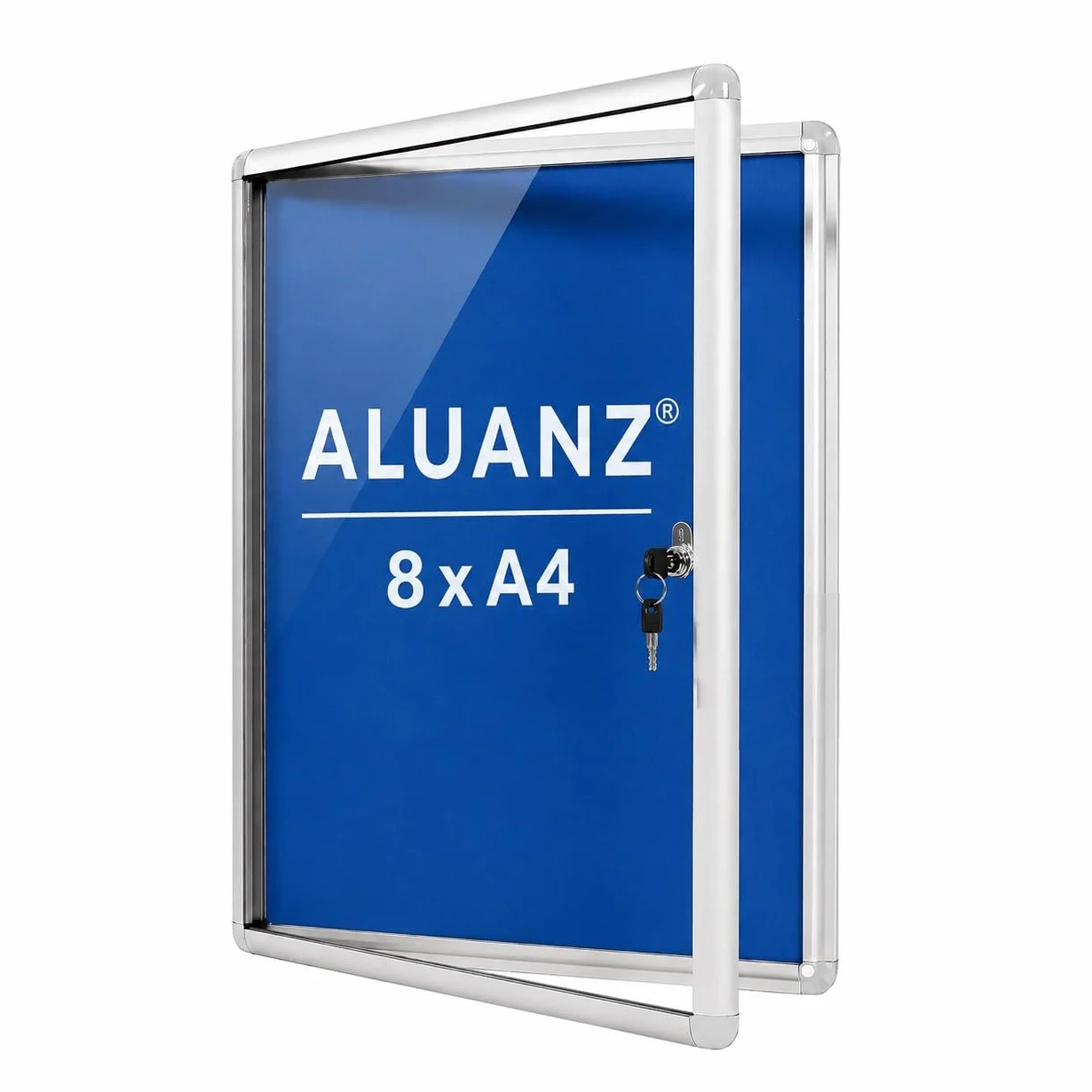 Vitrina DIN 8xA4 para información 67x93x3 cm montaje en pared