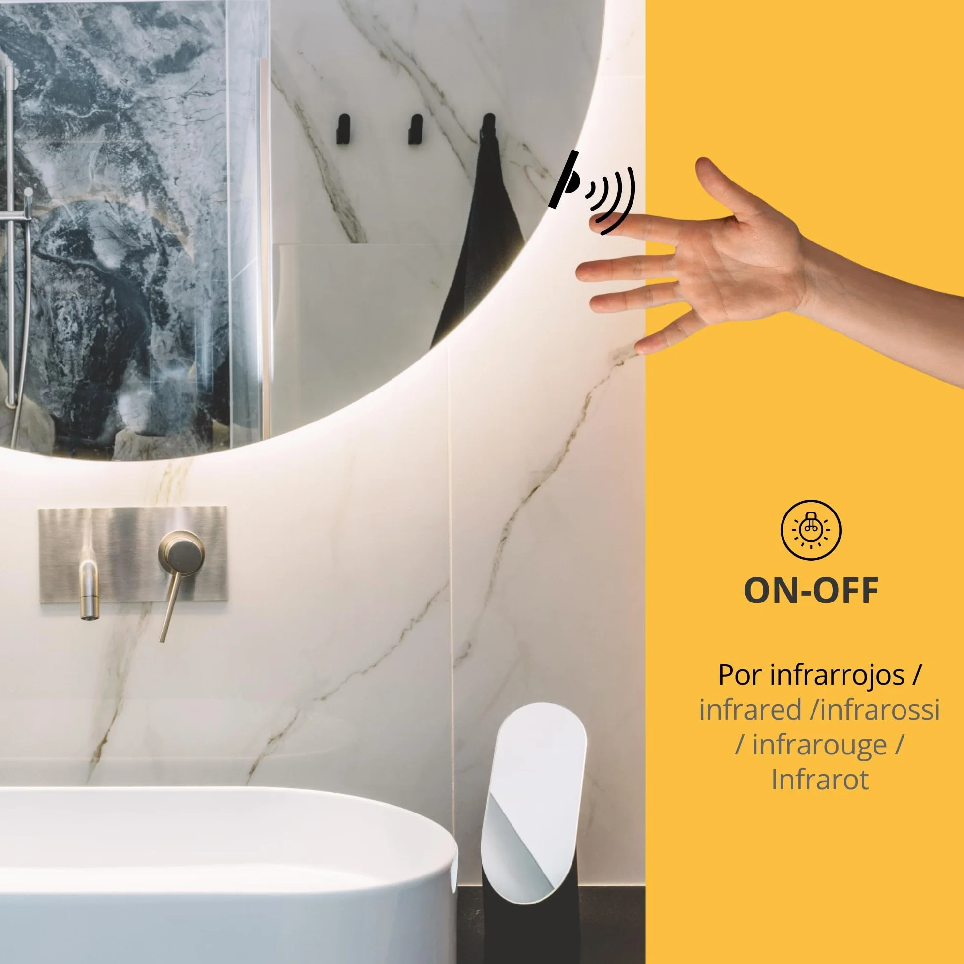 GBBC Relé electrónico sensorial HZK218C, Activación por movimiento de mano a 10 cm, Sensor de movimiento