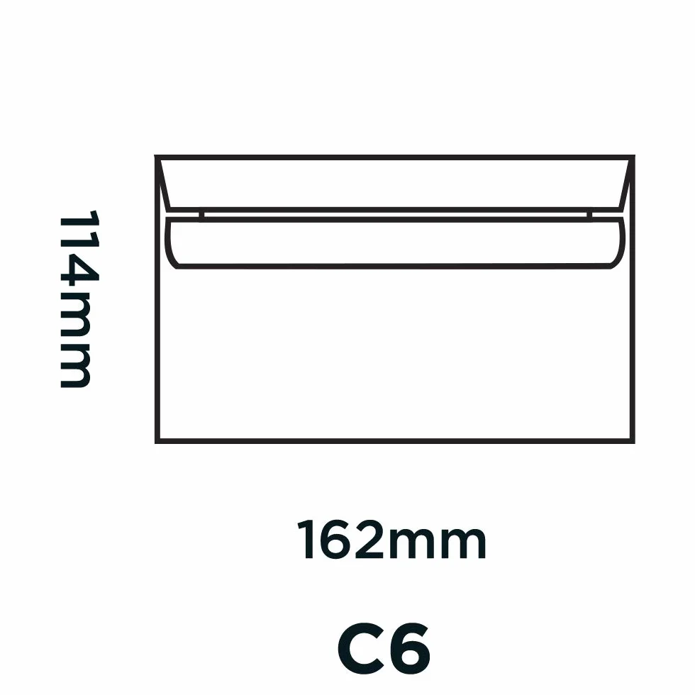 Sobres C6 Blancos Autoadhesivos 90 g/m² PEFC 50 Unidades Blake Everyday
