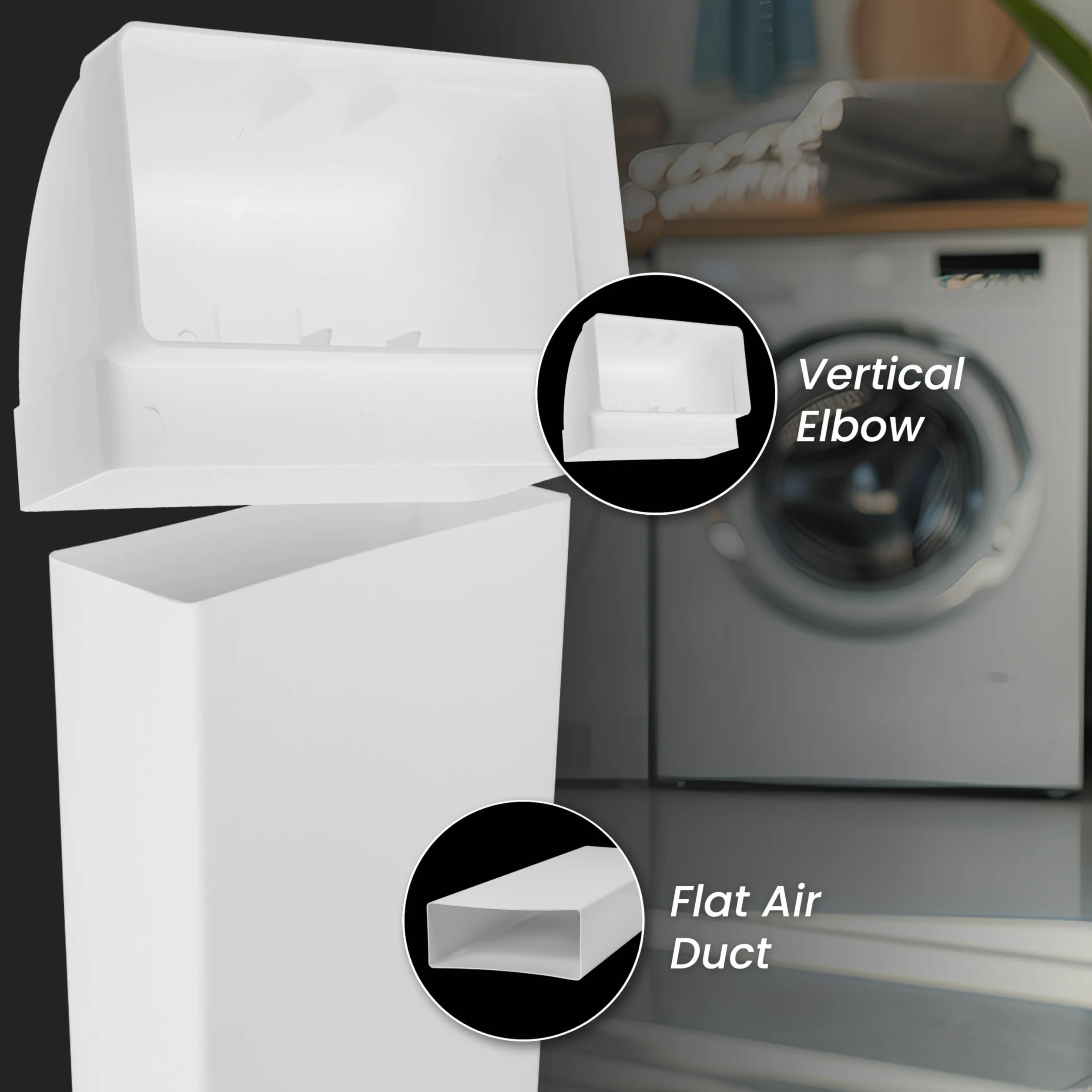 Repa Market 220 x 90 mm Codo de canal rectangular para conexión de tubería - Ángulo: 90° - Sistema de ventilación, calefacción, refrigeración - Elemento de ventilación para espacios limitados.
