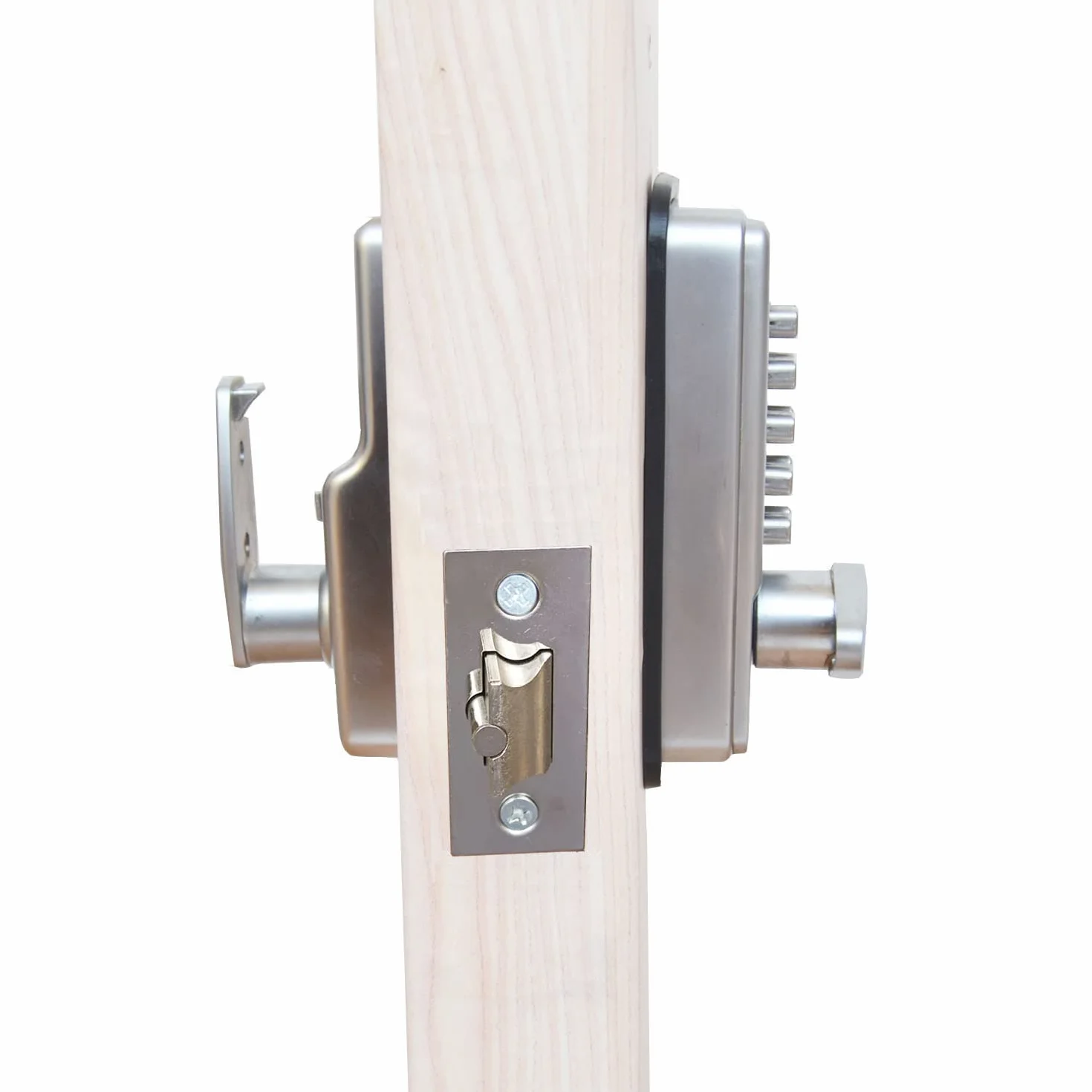 Cerradura digital para puerta con código de bloqueo de HomeSecure, resistencia meteorológica, cromada,plata