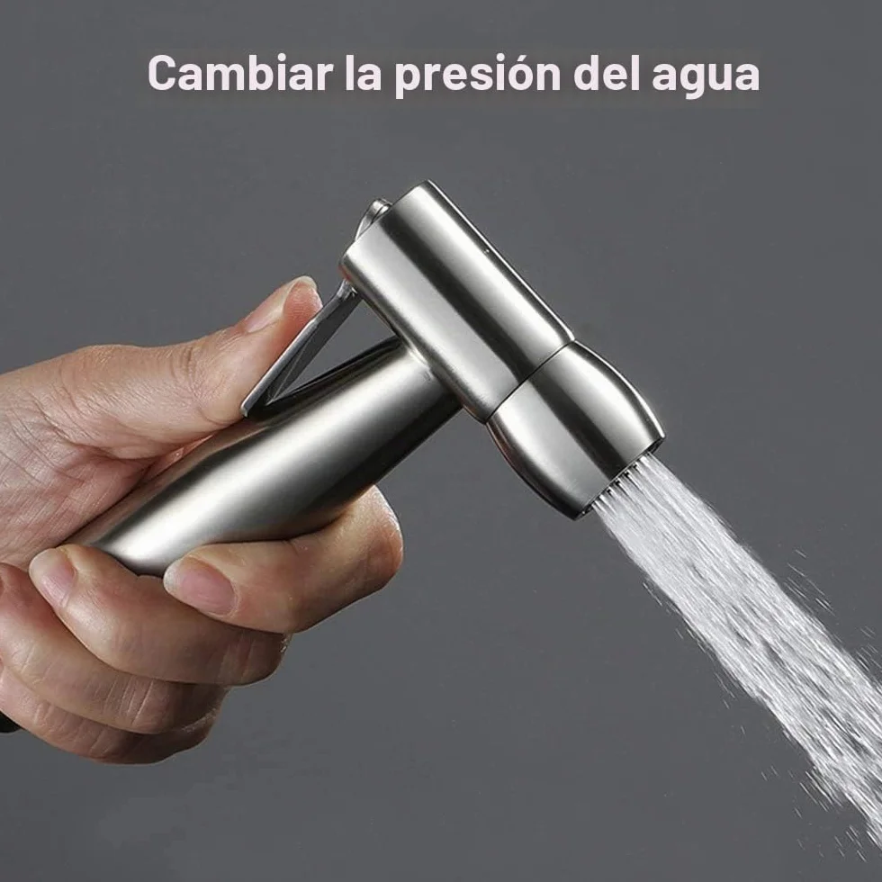 Inodoro pulverizador de bidé de mano ABS 59 pulgadas con gancho y manguera telescópica flexible