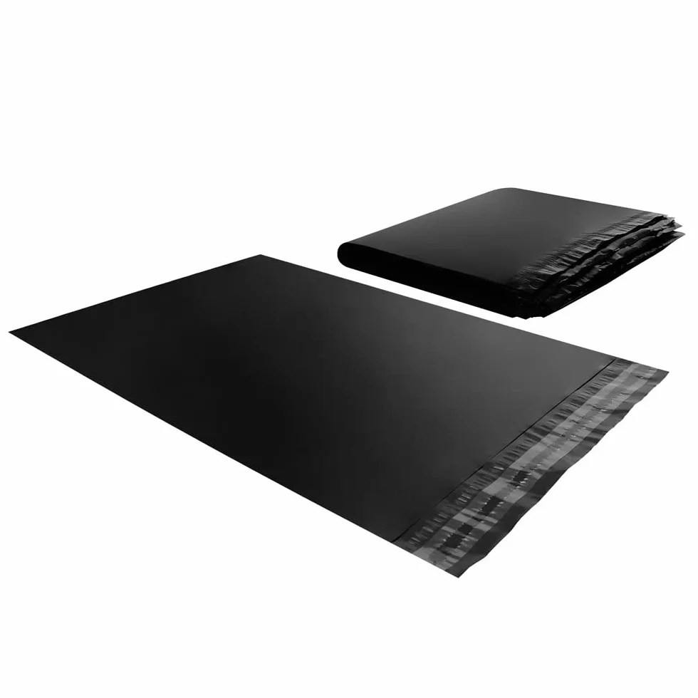 100 Sobres de Plástico Opacos Negros 28x42 cm Bolsas de Envío Impermeables Lote
