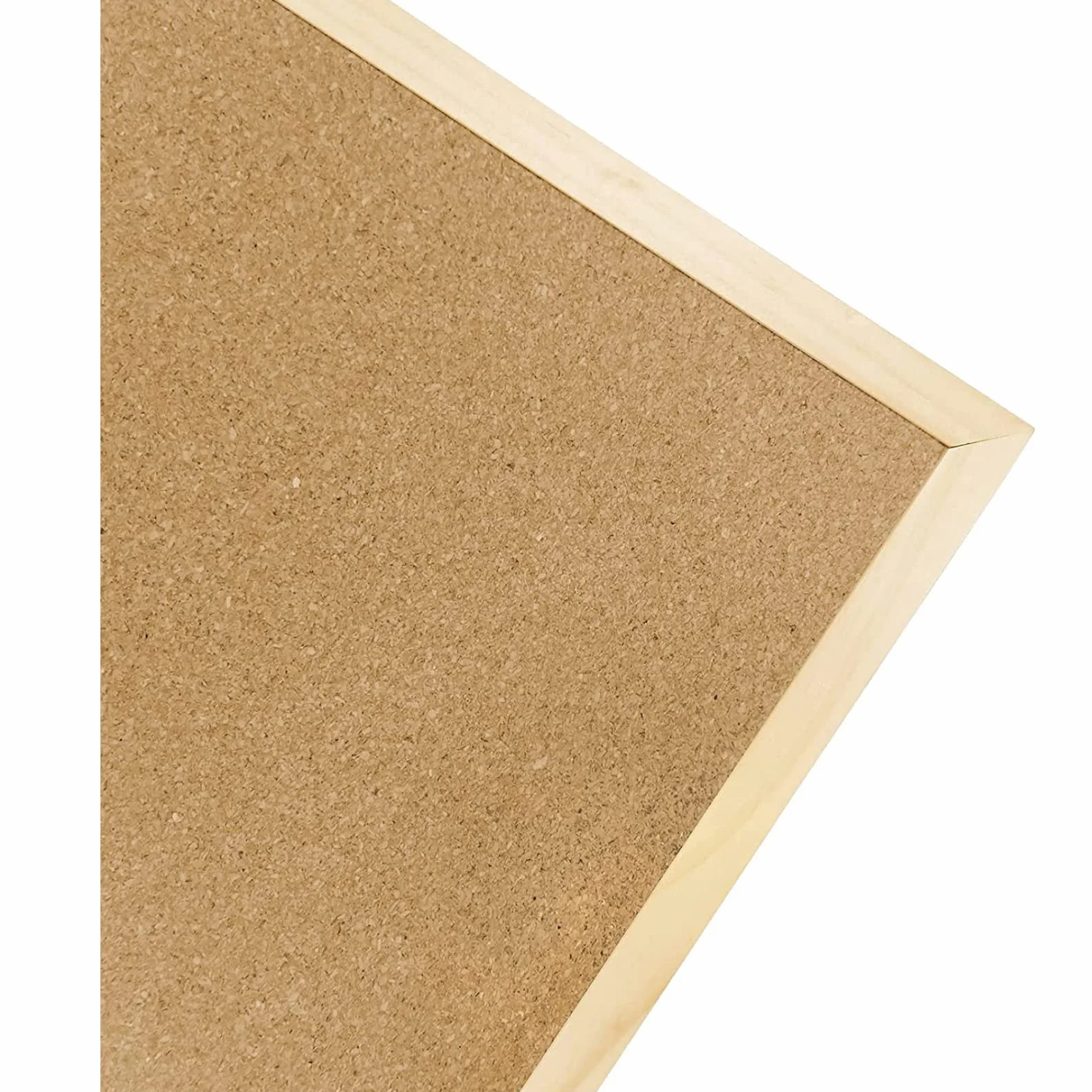 Raylu Paper® Tablero de corcho natural con marco de madera de pino 90 x 60 cm