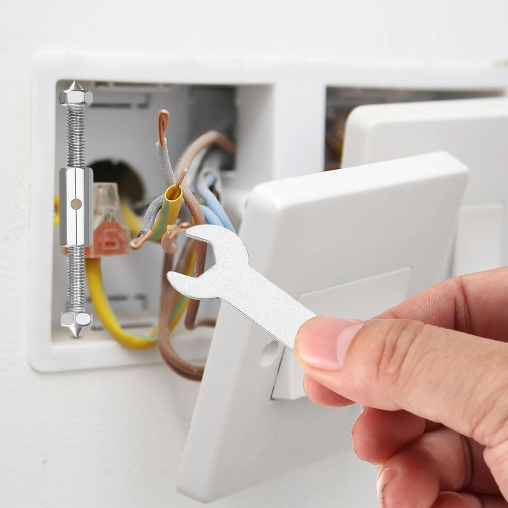 Soporte de Reparación de Caja, 10 Piezas Tornillo de Caja de Conexión, Reparación de Caja de Salida Caja de Conexión de Soporte Inferior, Casetera Eléctrica Proyecto Accesorios