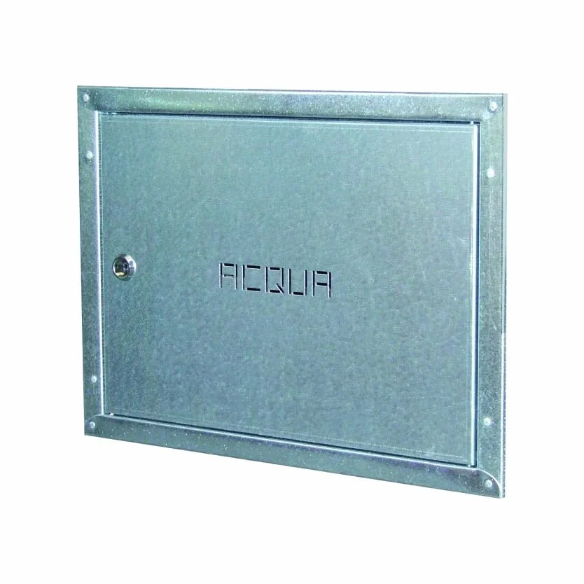 Puerta para contador de agua con marco enrasado de chapa galvanizada H400mm x An600mm - Idrhaus