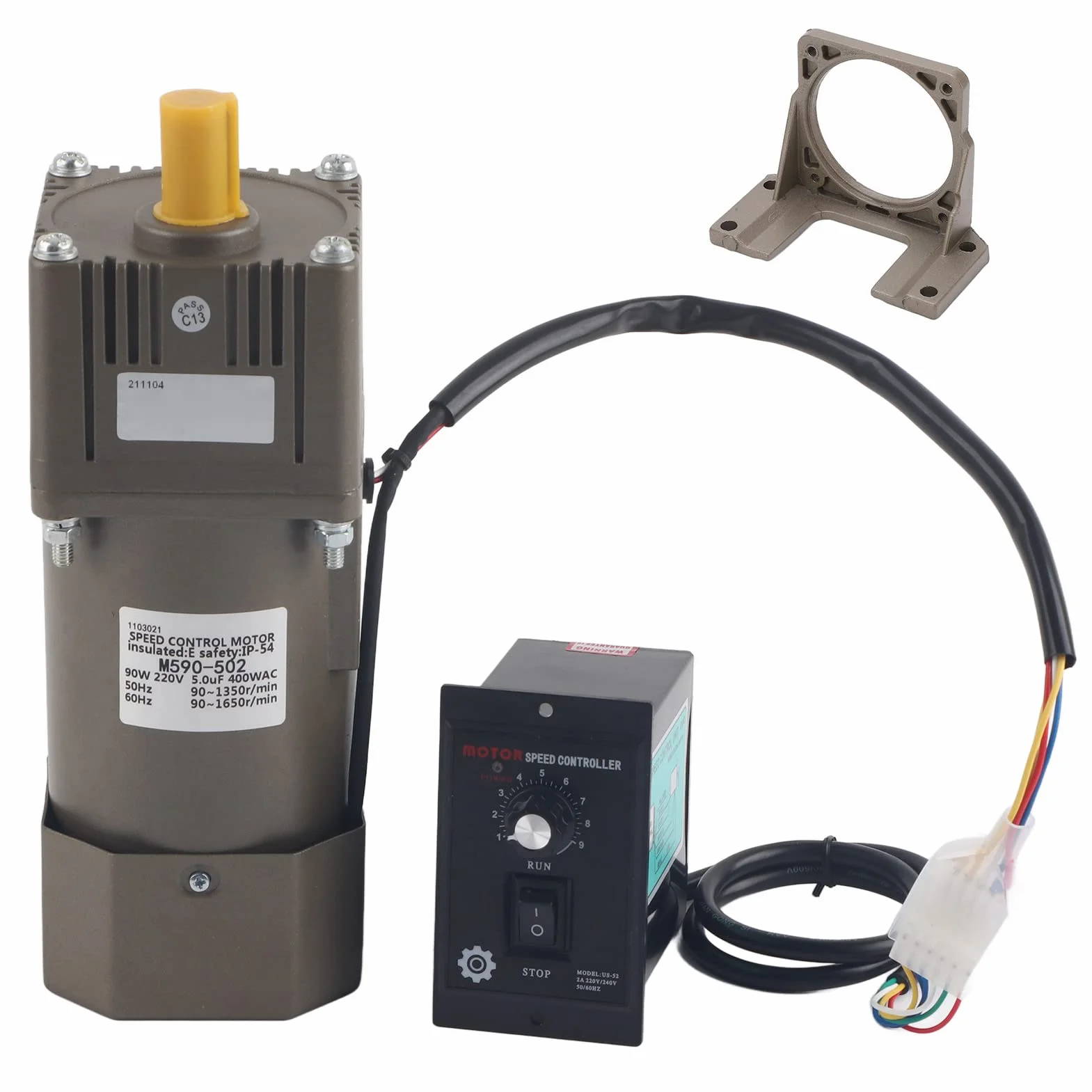Motorreductor de CA 220V 90W Velocidad Ajustable Monofásico 100K