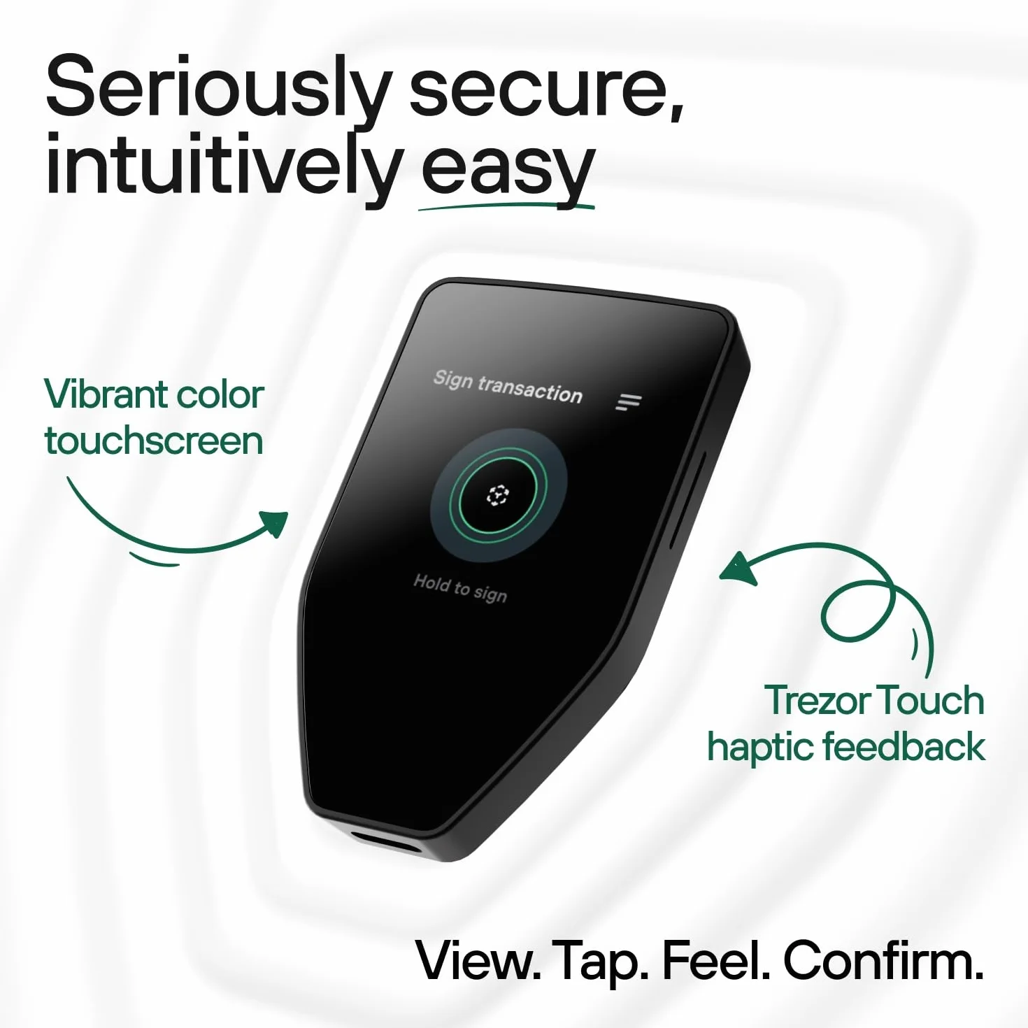Trezor Safe 5 Monedero Físico de Criptomonedas con Elemento Seguro, Frase de Contraseña, Táctil LCD en Color, Haptic Feedback, Seguridad de Bitcoin, Admite Miles de Monedas y Fichas (Black Graphite)