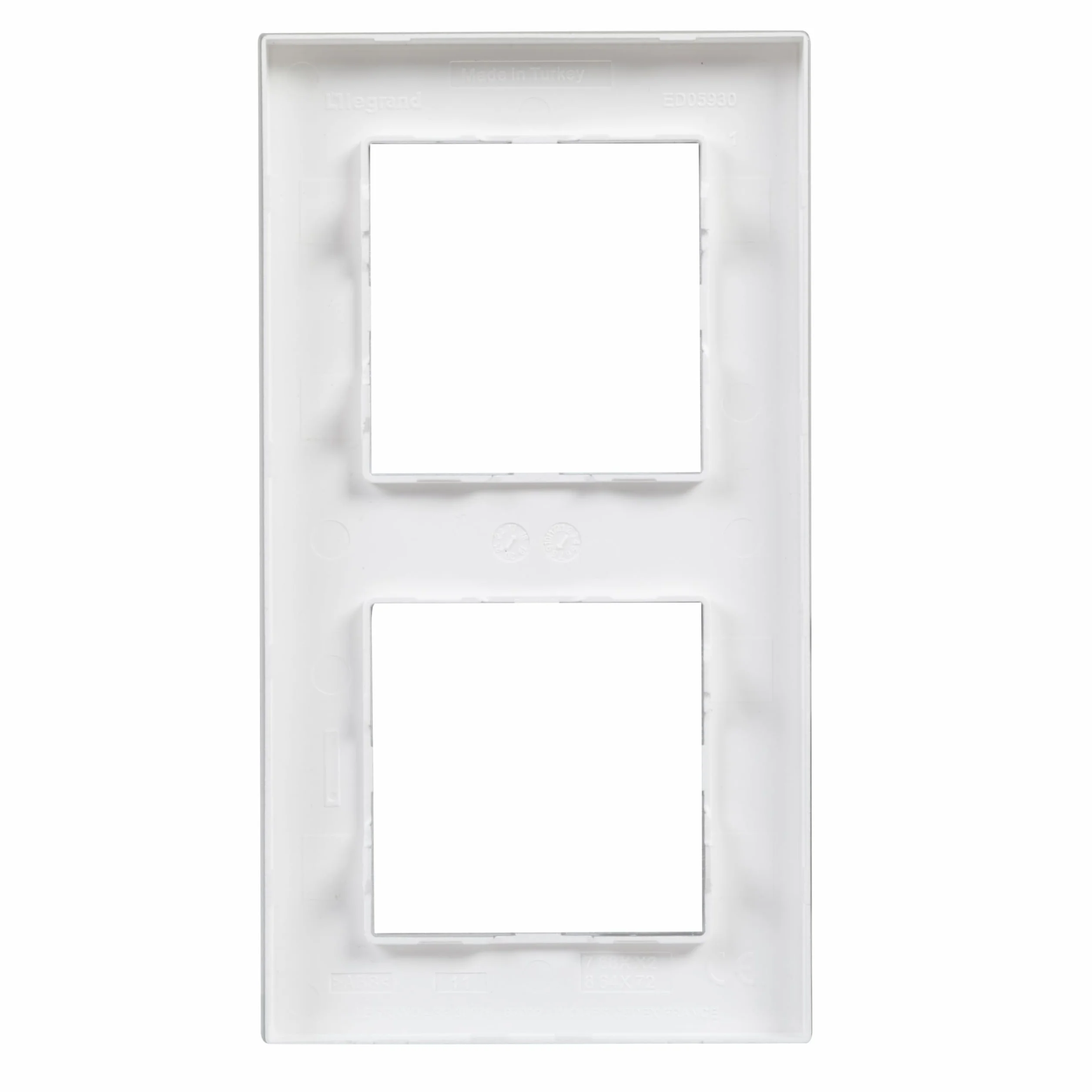 LEGRAND Marco doble de la gama Niloé Step para instalación componible, Color Inox, 398288