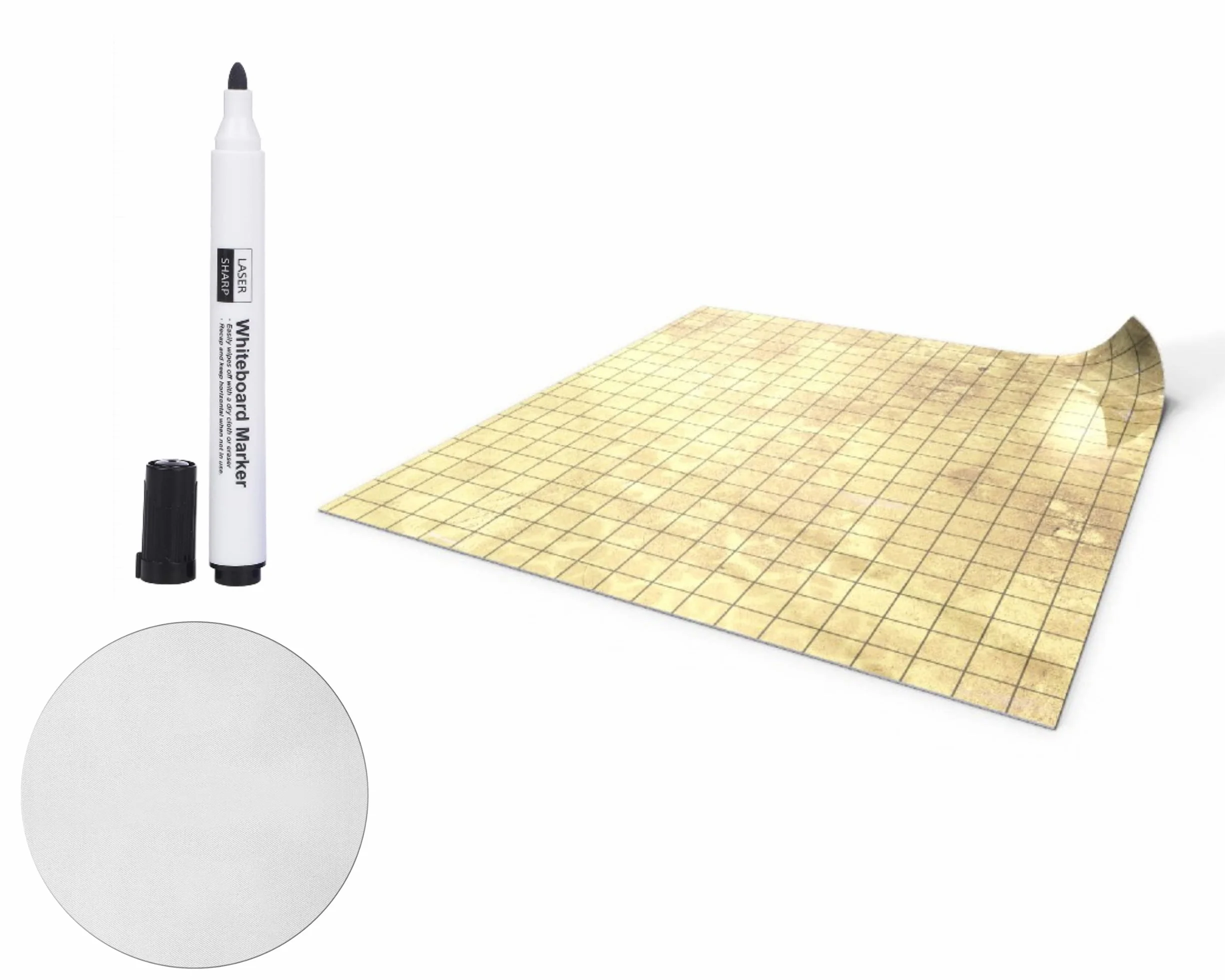 Alfombrilla de borrado en seco RPG 50 x 50 – Papyrus 1 (cuadrada)