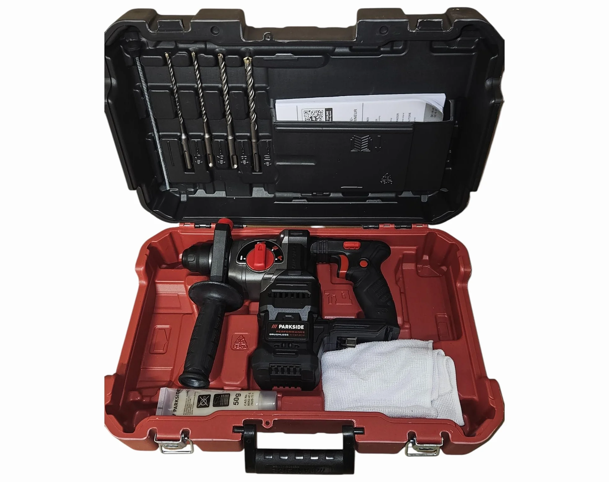 Parkside PERFORMANCE® PKHAP 20-Li B2 - Martillo combinado con batería (20 V, sin batería ni cargador, SDS-Plus)