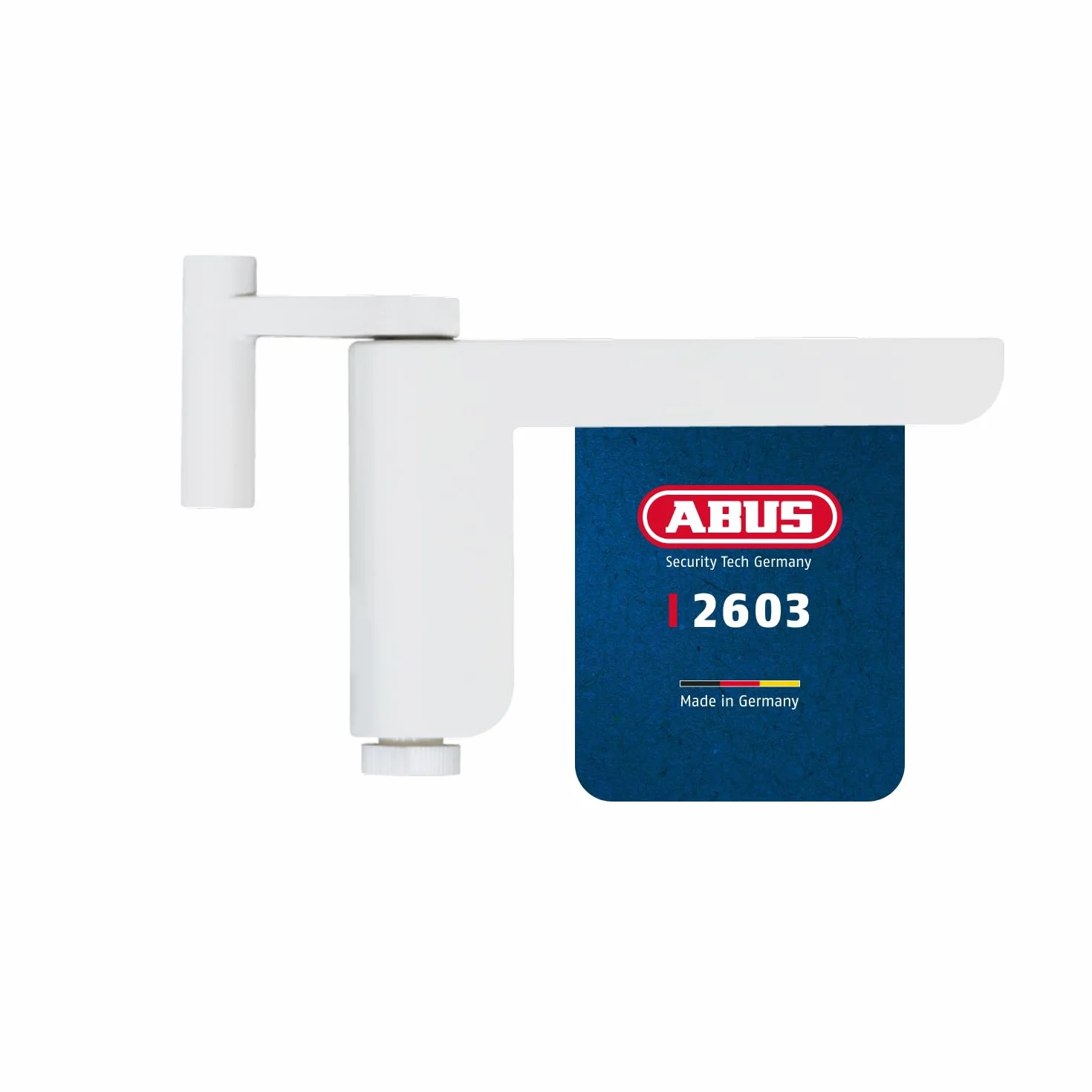 ABUS Cierrapuertas 2603 para puertas de interior ligeras - apto para puertas de habitación con apertura a izquierda y derecha según norma DIN - sin taladro, sin tornillos - blanco