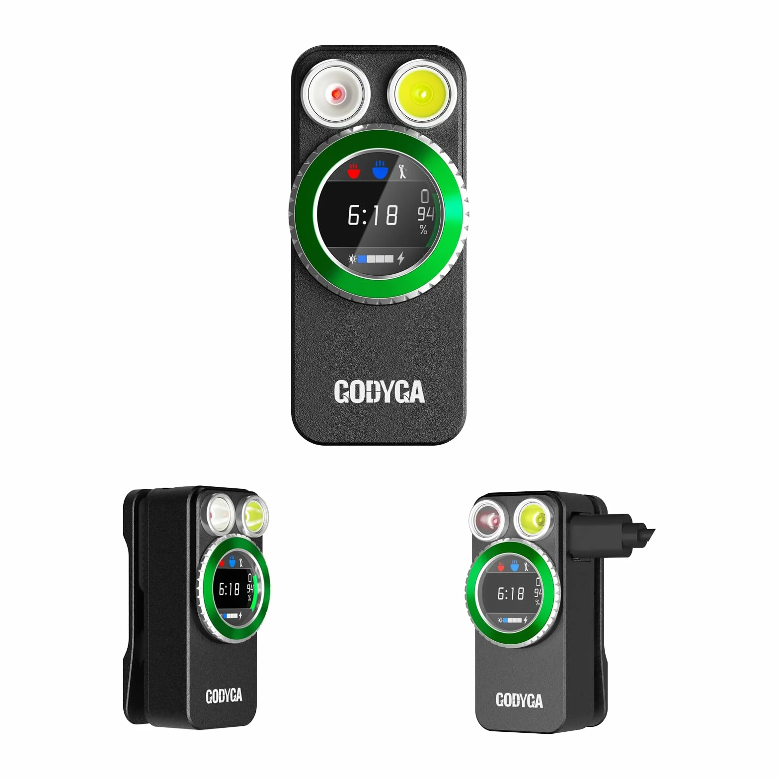 Godyga Mini Linterna LED Recargable USB con Luz Roja, Contador de Golf, 500 Lúmenes IPX6, Clip Magnético, Linterna Compacta para Golf, Camping y Emergencias