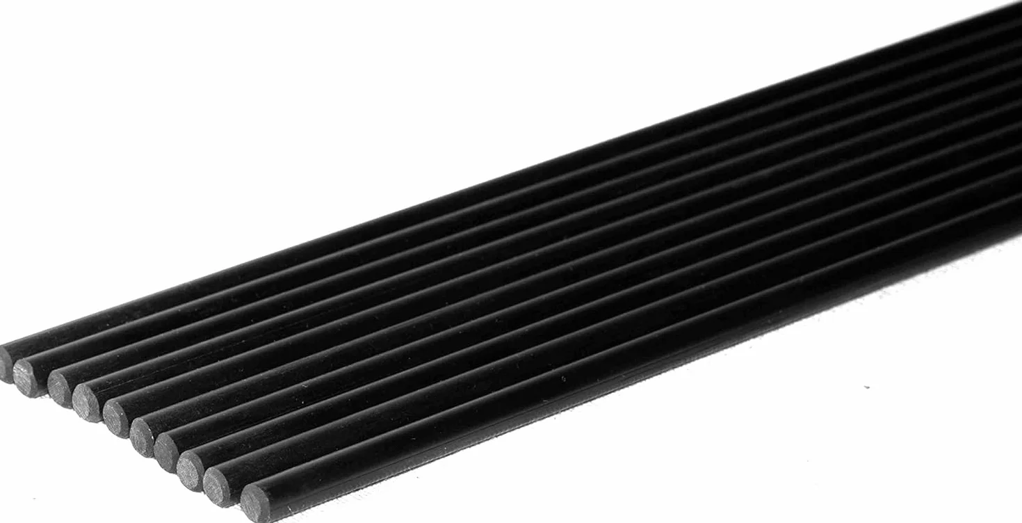Genérico Varilla Fibra de Carbono Vareadora ■ Adaptables a la vareadora Zanon/Benza/Zome ■ Ø 5 mm / 350 mm ■ (Pack Varillas 10 Unidades)