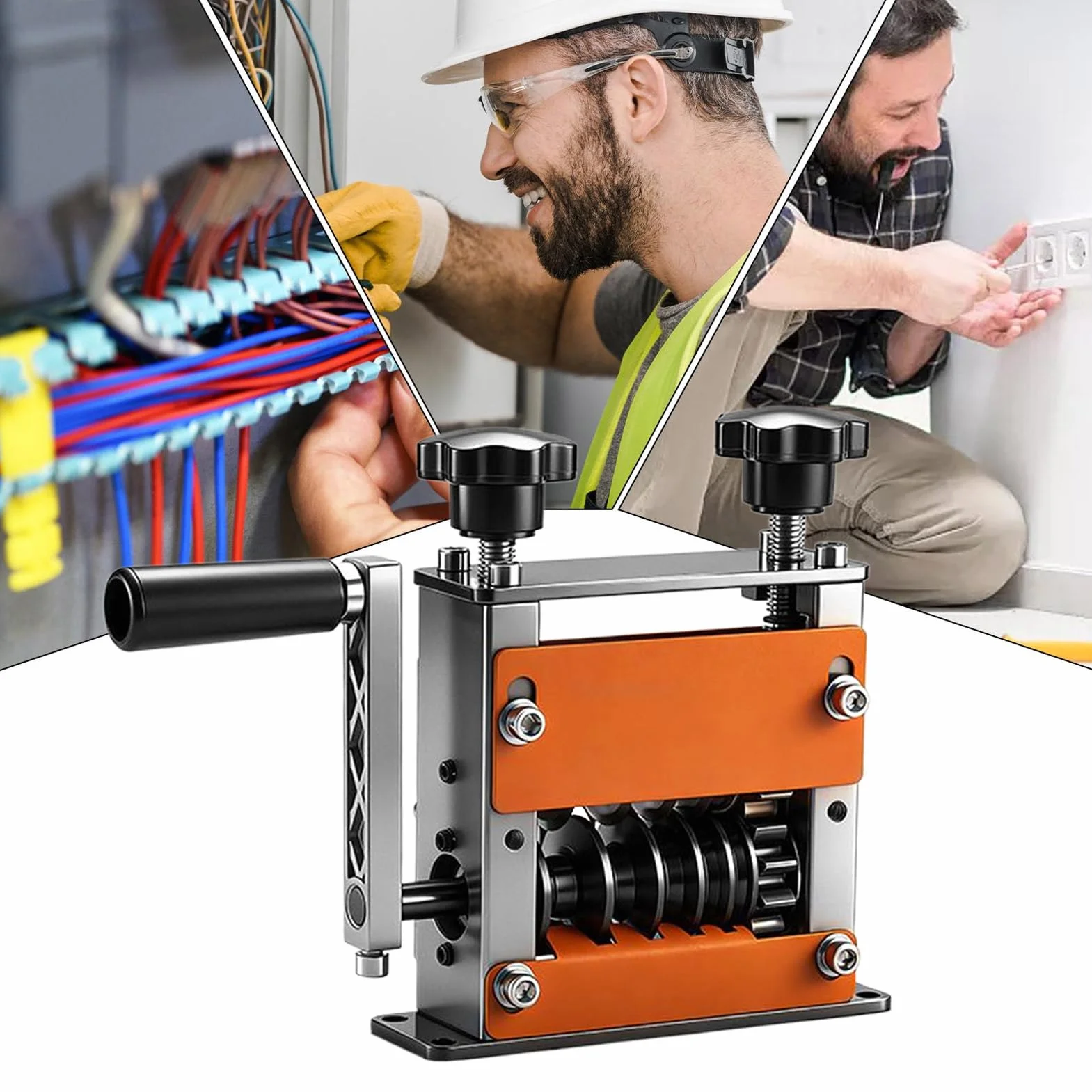 Máquina Pelacables Pelacables Automático Ajustable De 6 Agujeros Para Cable | Máquina De Pelar Alambre De Cobre Para Profesionales, Principiantes, Trabajadores Y
